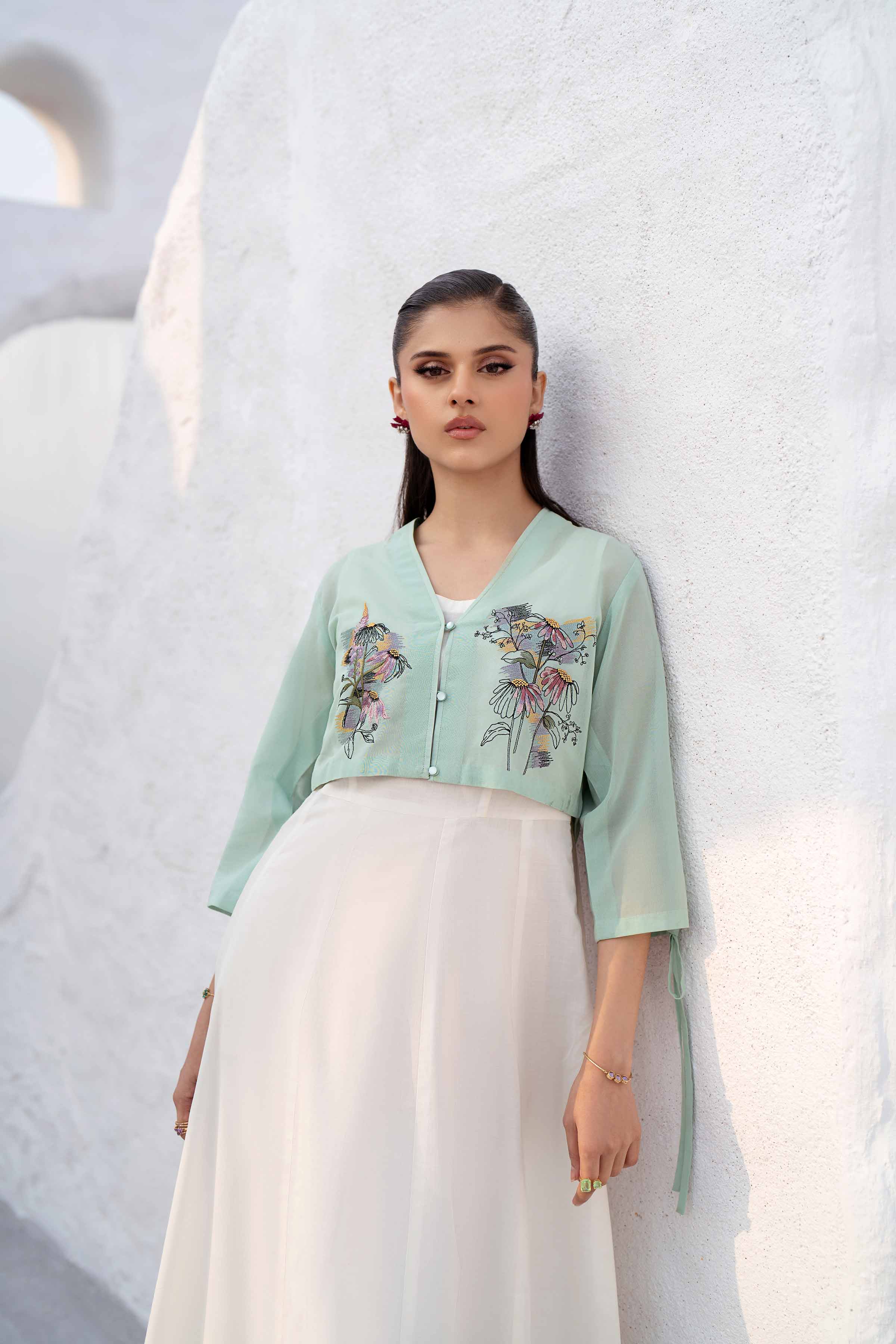 2 Piece - Embroidered Suit - KFS25-24