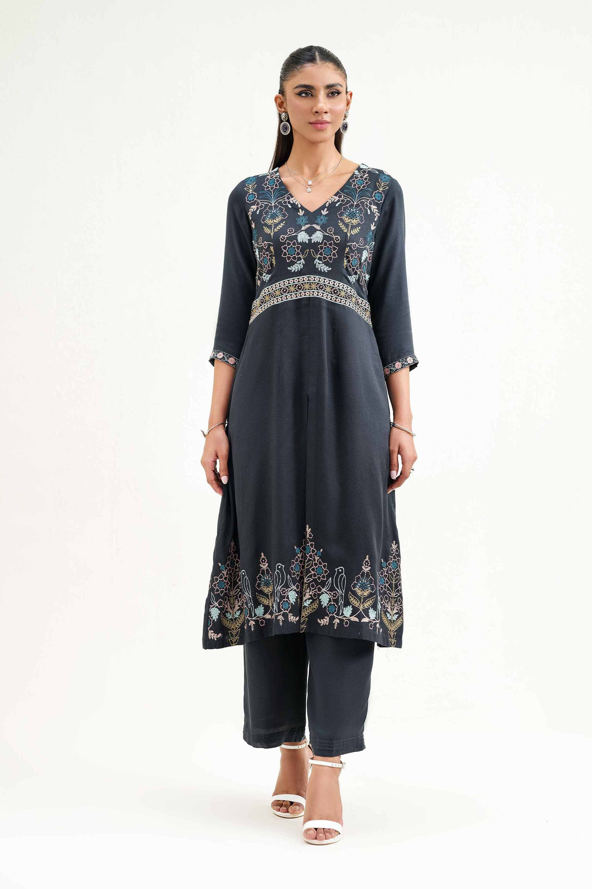 2 Piece - Embroidered Suit - KFS25-29
