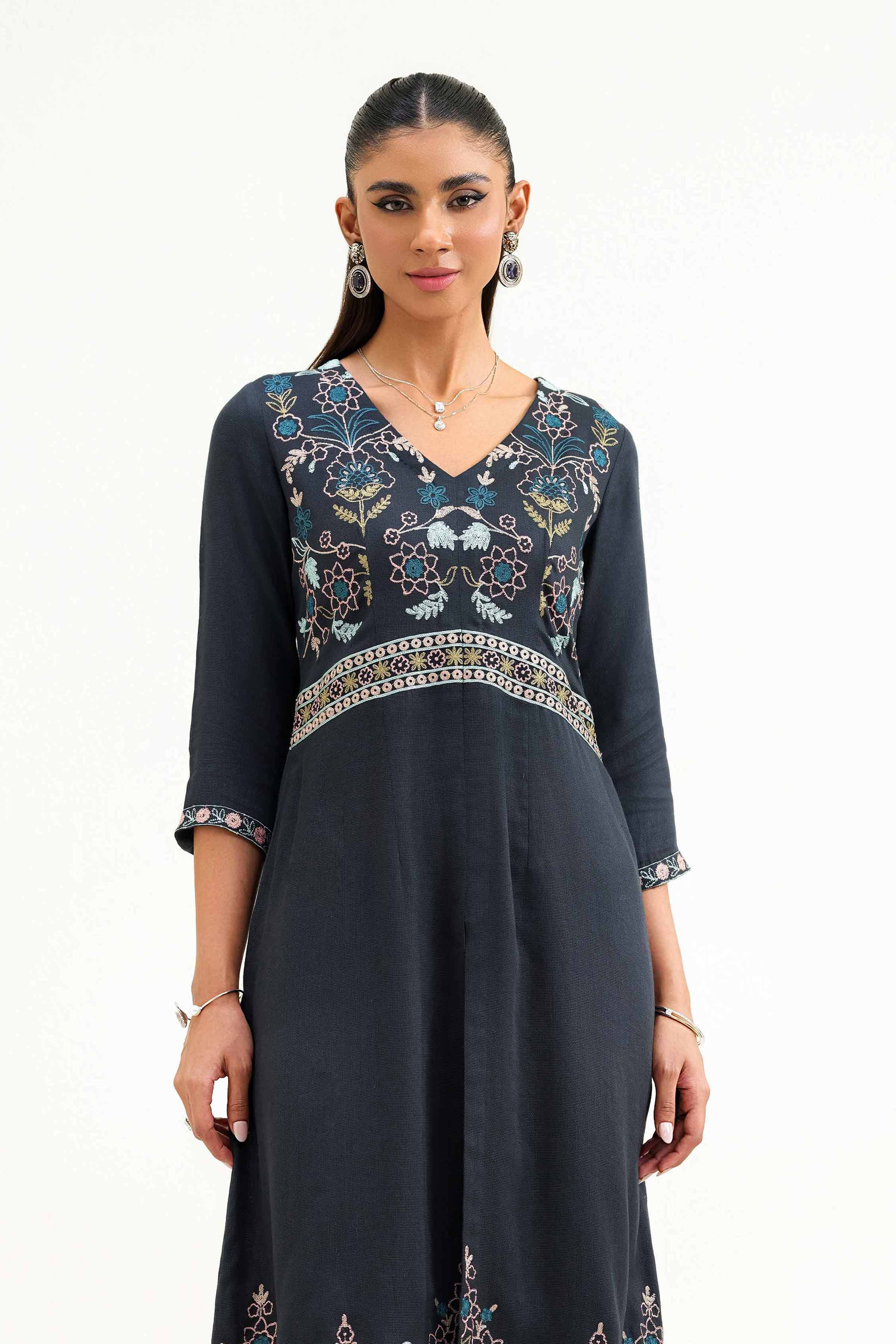 2 Piece - Embroidered Suit - KFS25-29