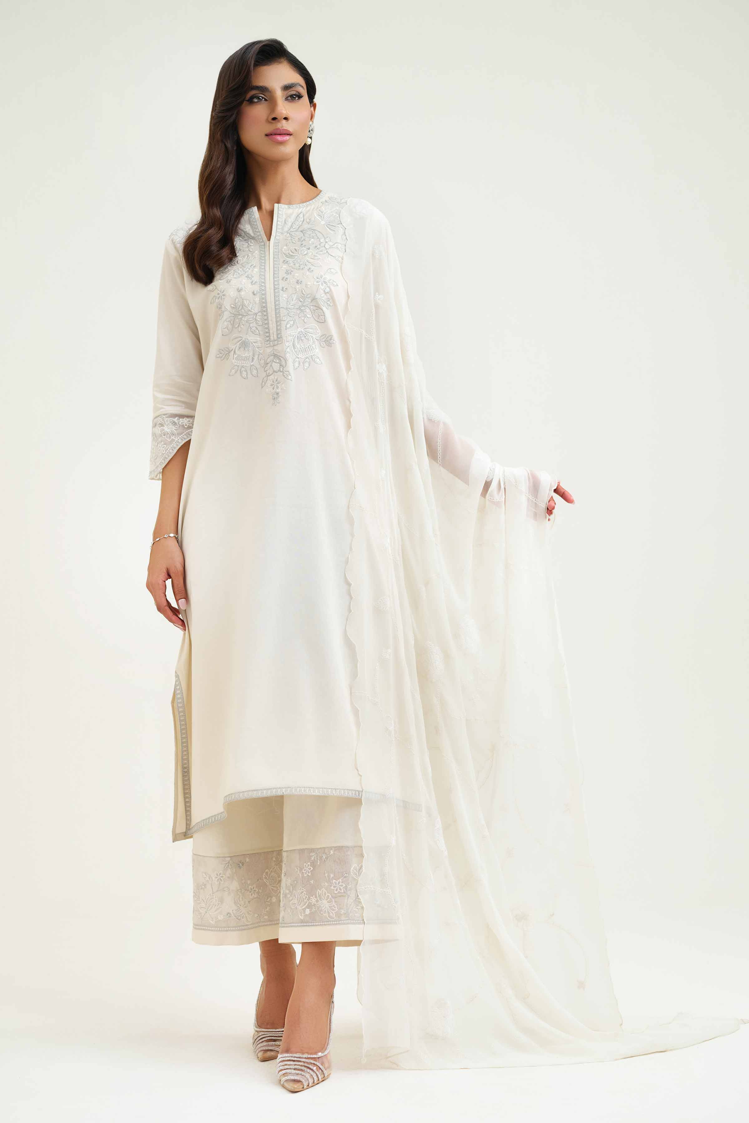 Embroidered Dupatta - KFS25-51