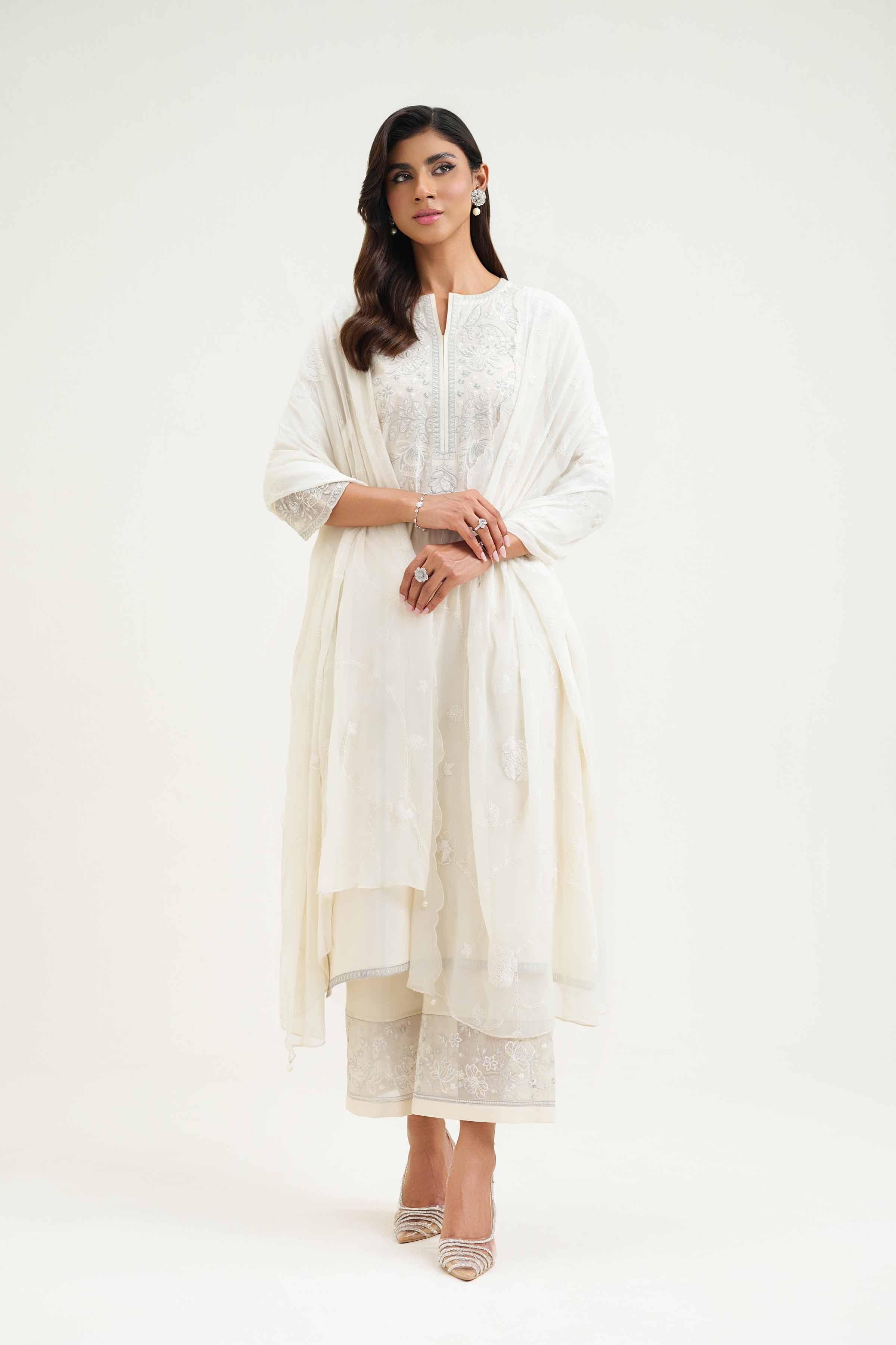 Embroidered Dupatta - KFS25-51
