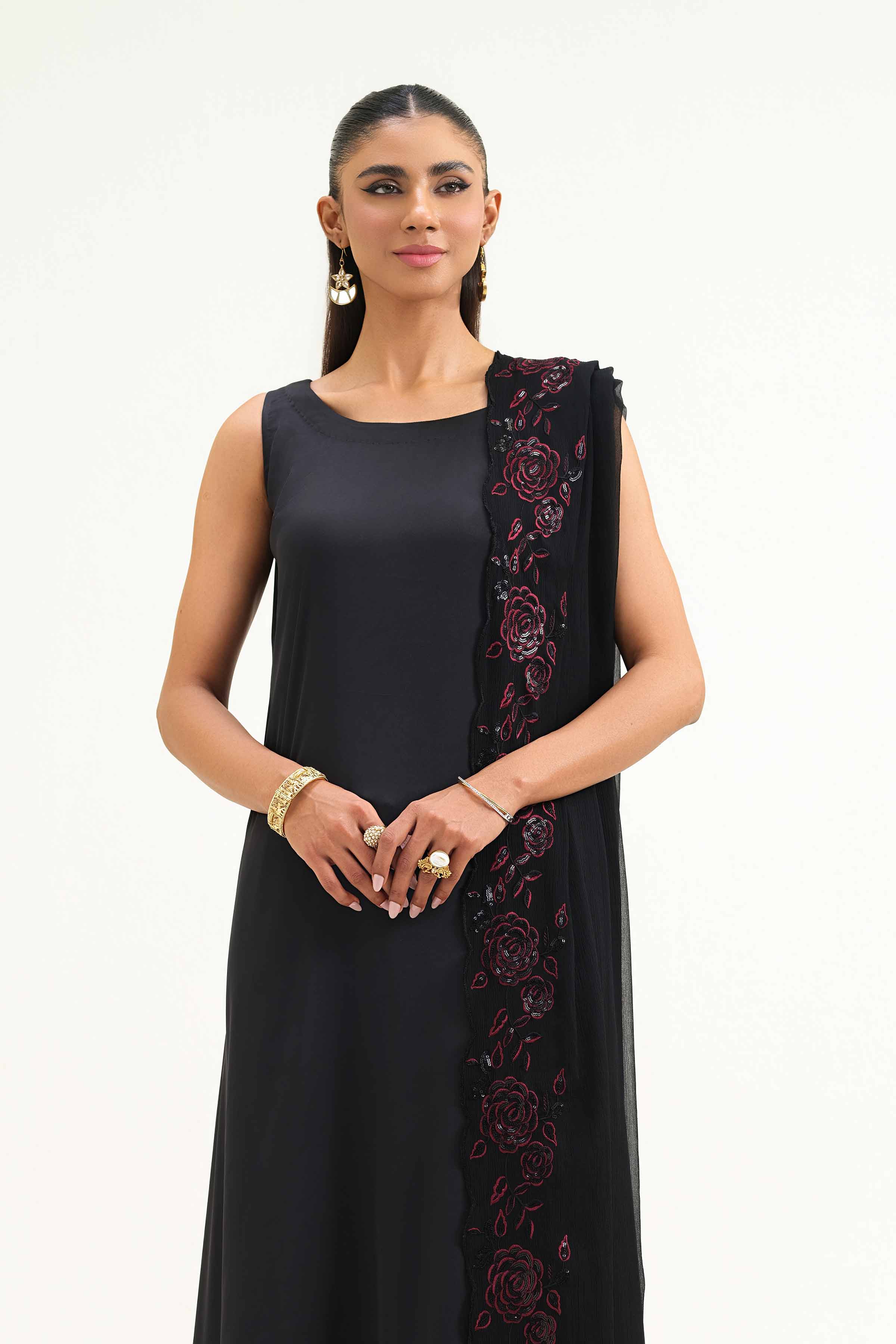 Embroidered Dupatta - KFS25-52