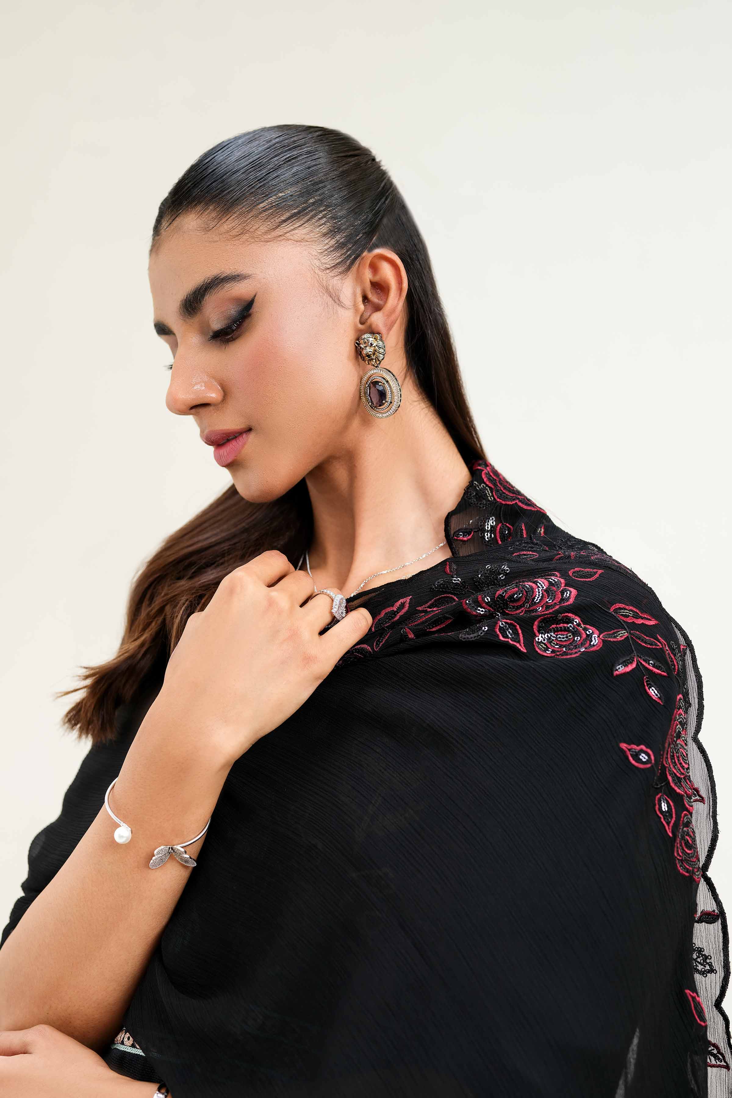 Embroidered Dupatta - KFS25-52