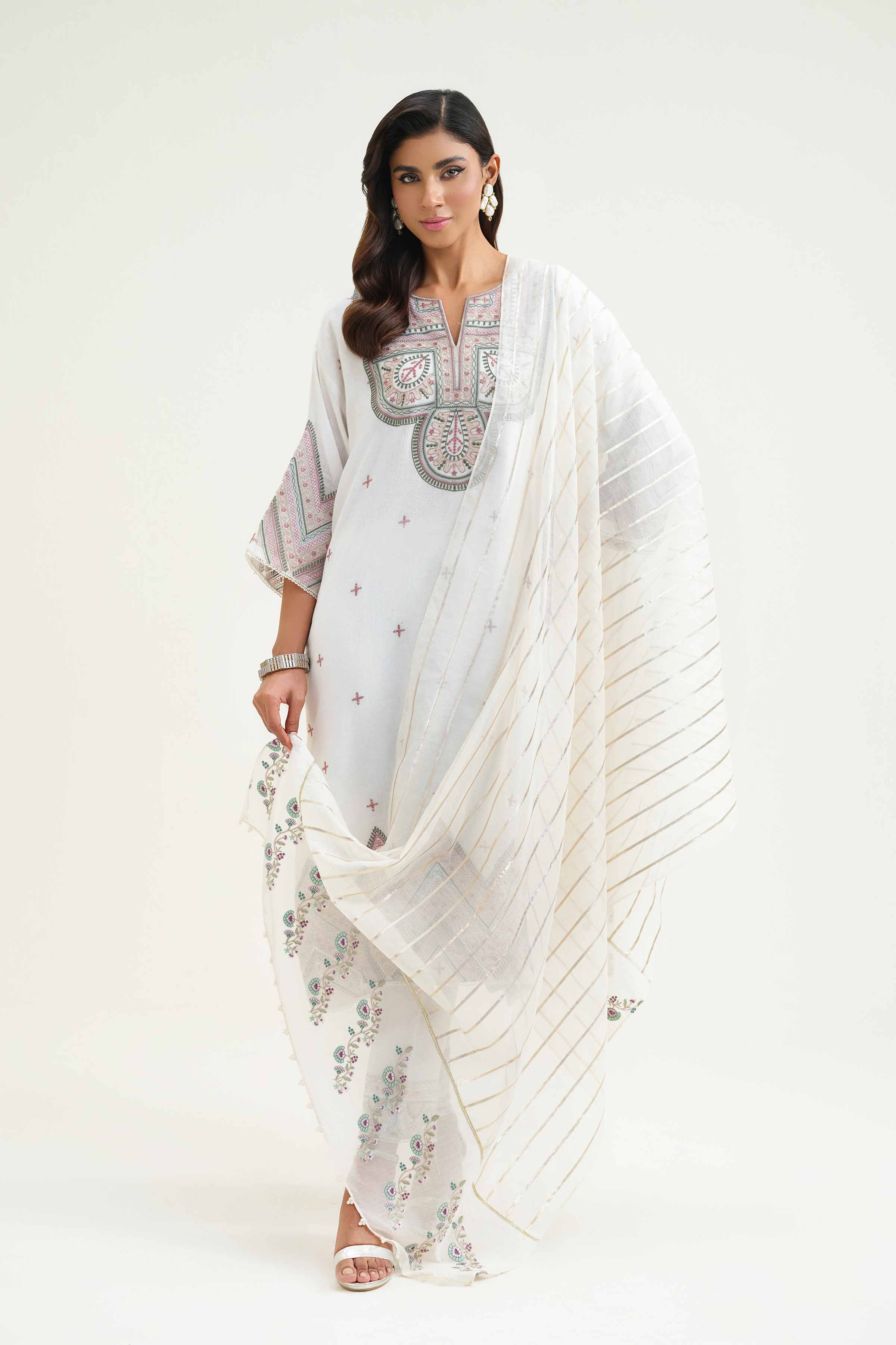 Embroidered Dupatta - KFS25-56