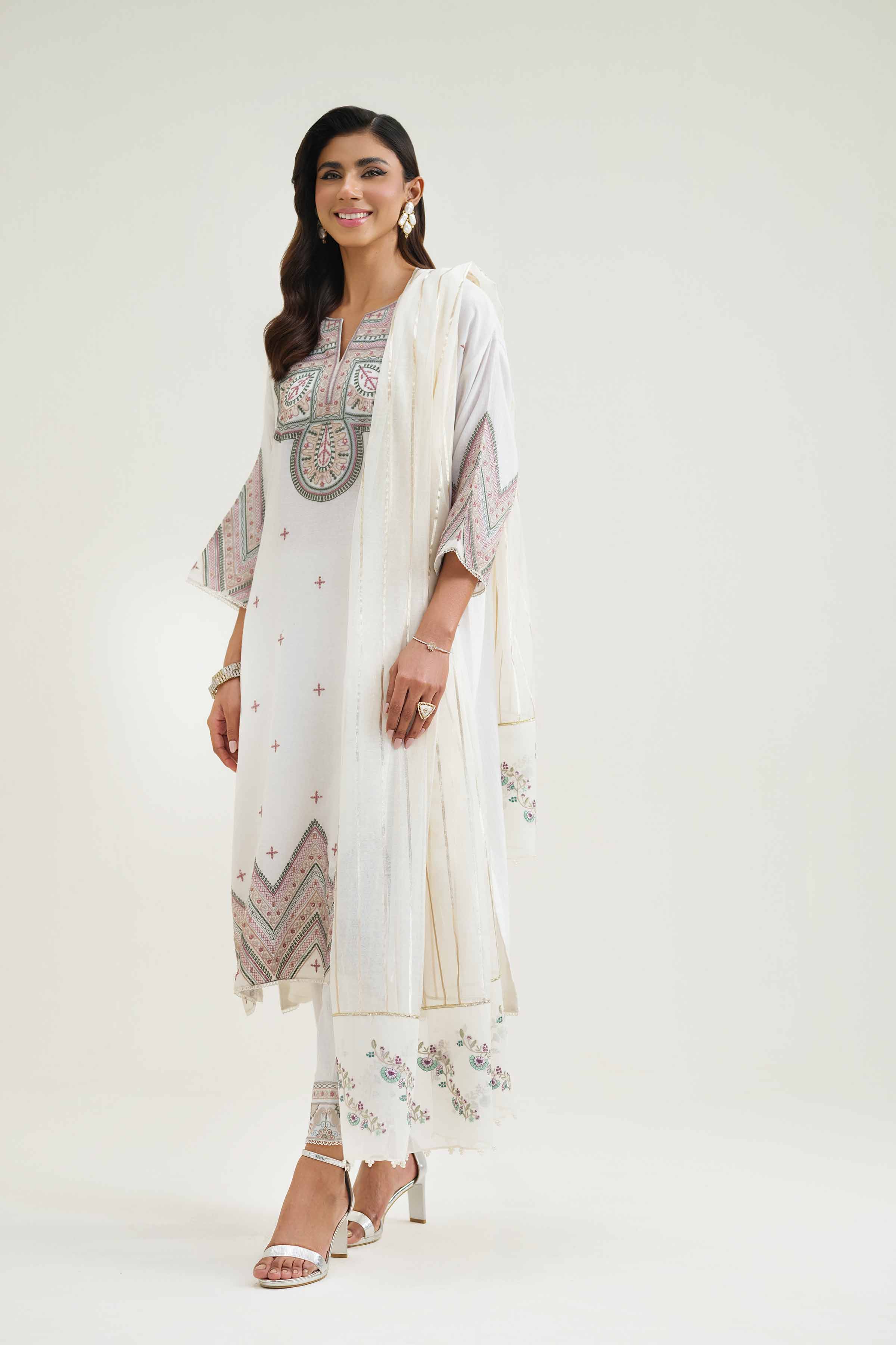 Embroidered Dupatta - KFS25-56