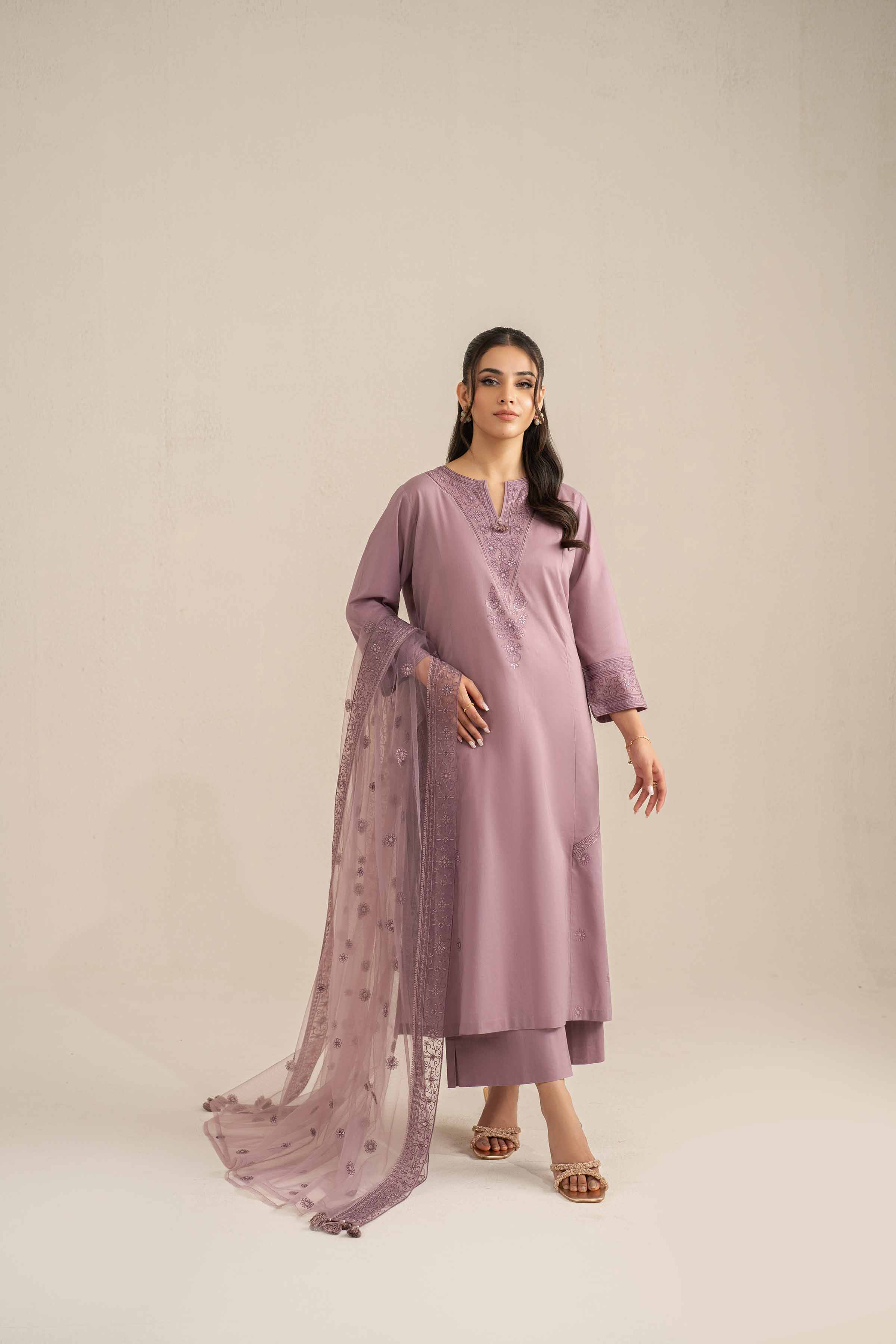 3 Piece - Embroidered Suit - KFS25-66