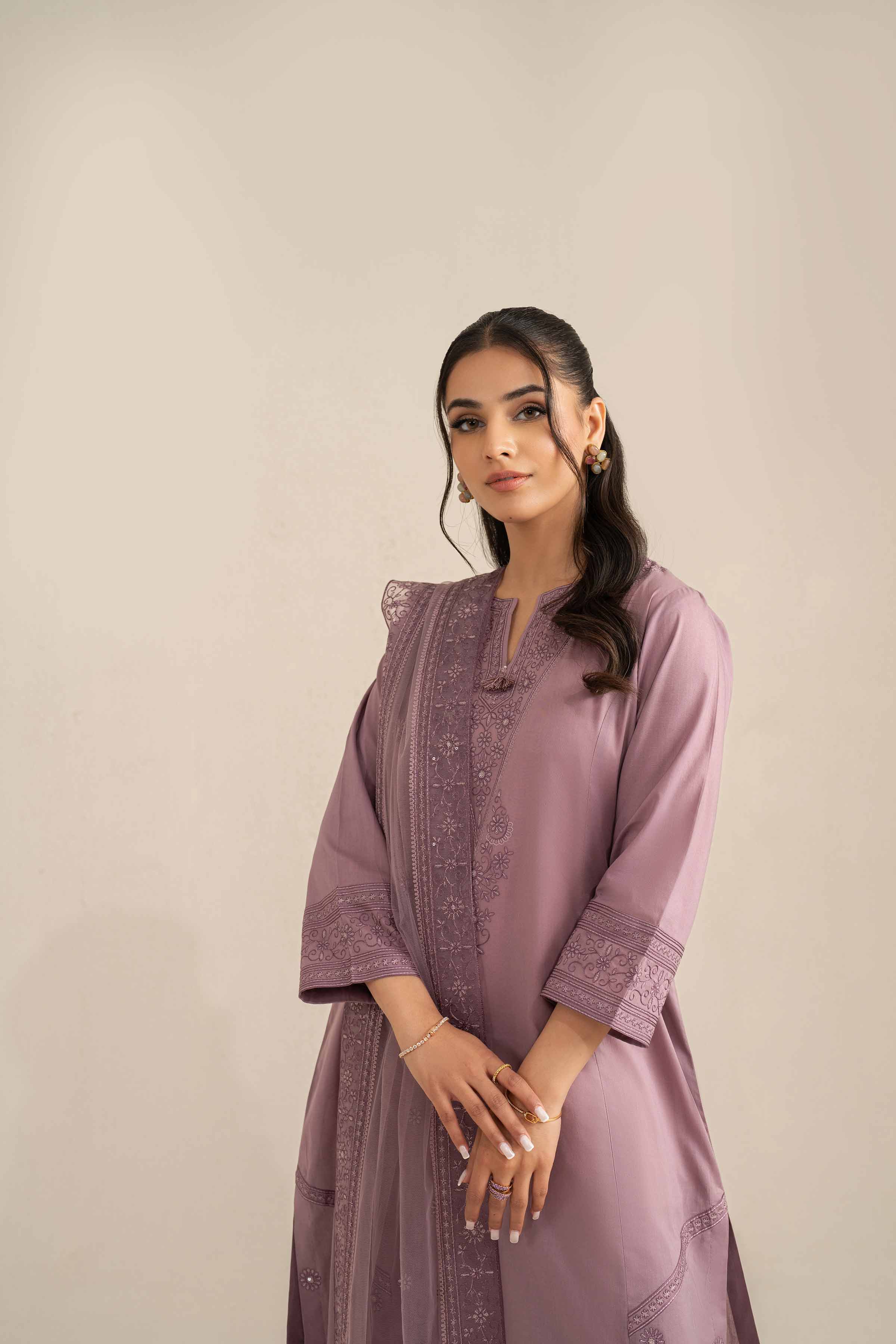 3 Piece - Embroidered Suit - KFS25-66