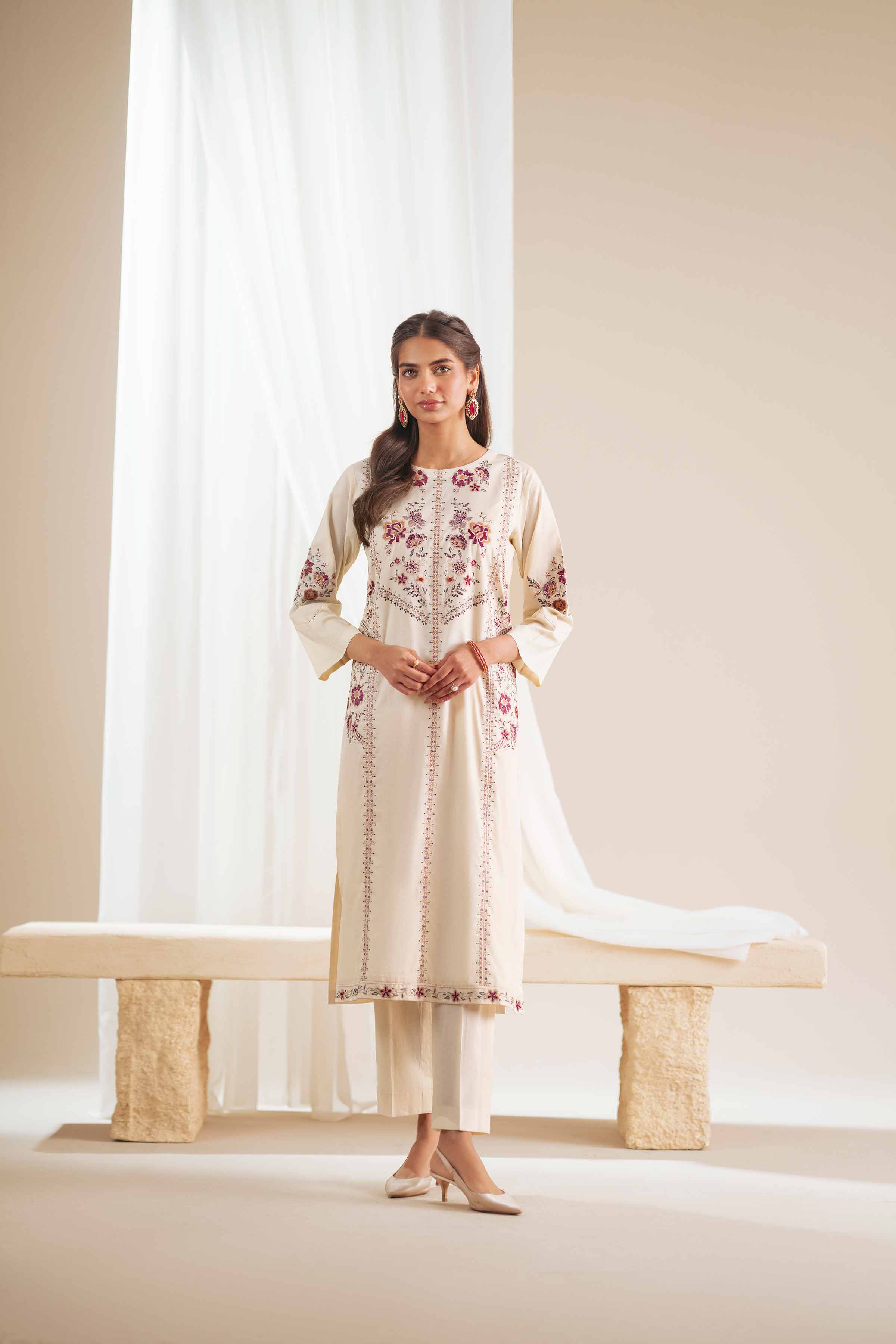 2 Piece - Embroidered Suit - KFS25-76 - for Women - Pret Collection | Nishat | Shop Online