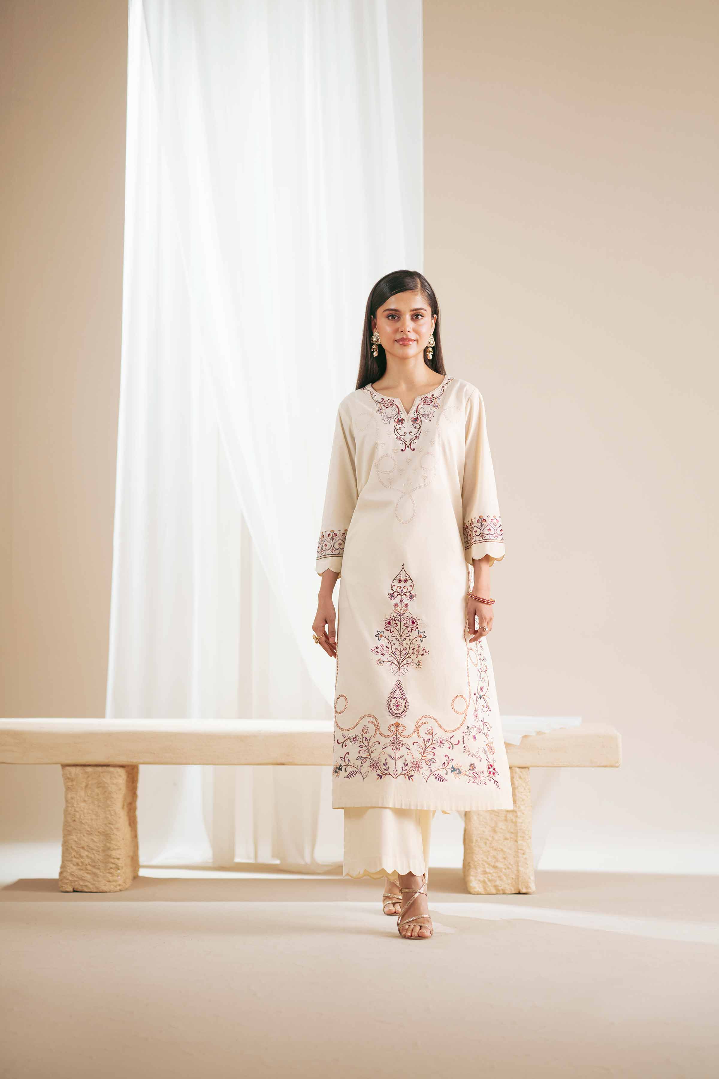 2 Piece - Embroidered Suit - KFS25-77 - for Women - Pret Collection | Nishat | Shop Online