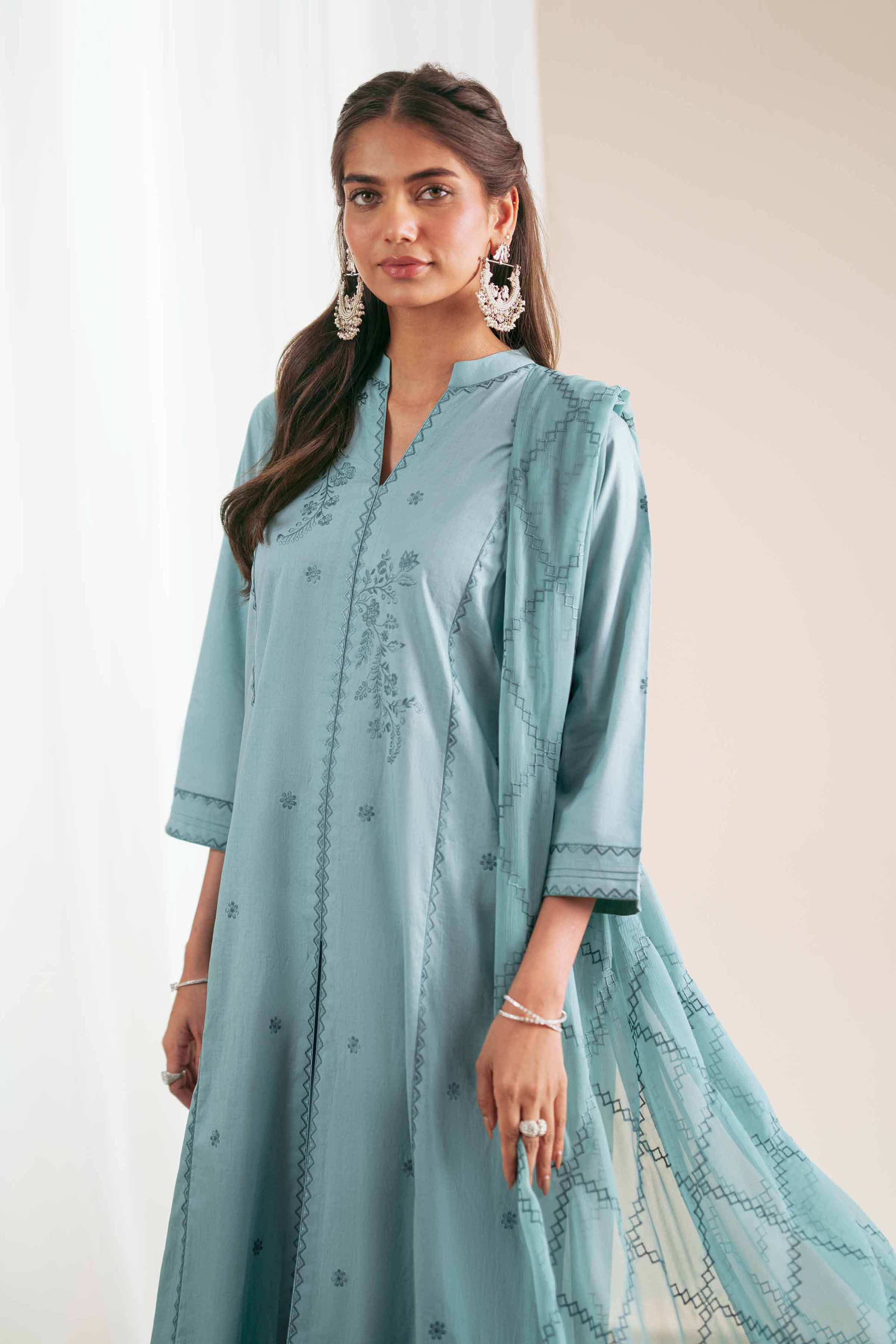 3 Piece - Embroidered Suit - KFS25-91 - for Women - Pret Collection | Nishat | Shop Online