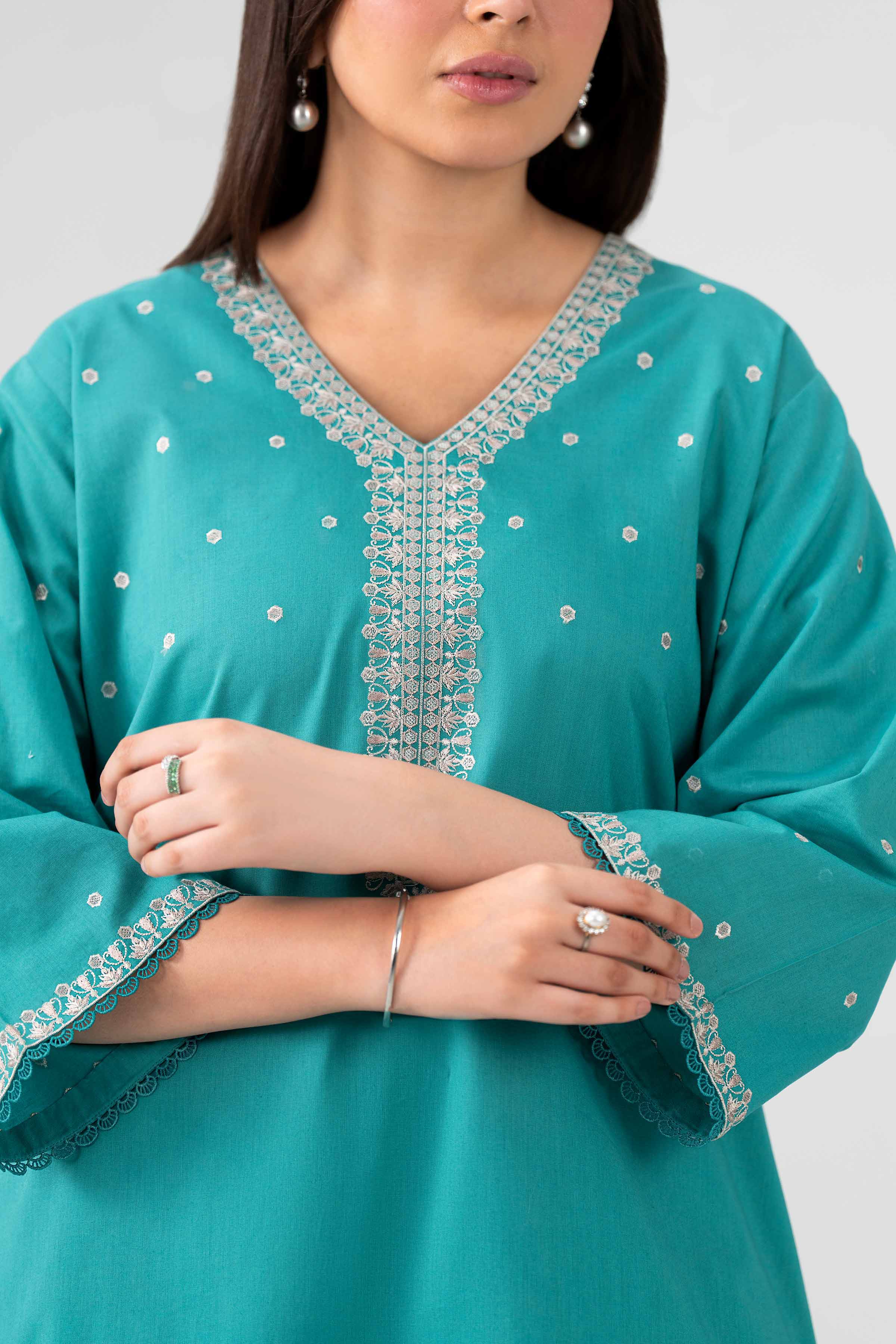 2 Piece - Embroidered Suit - KFS26-23
