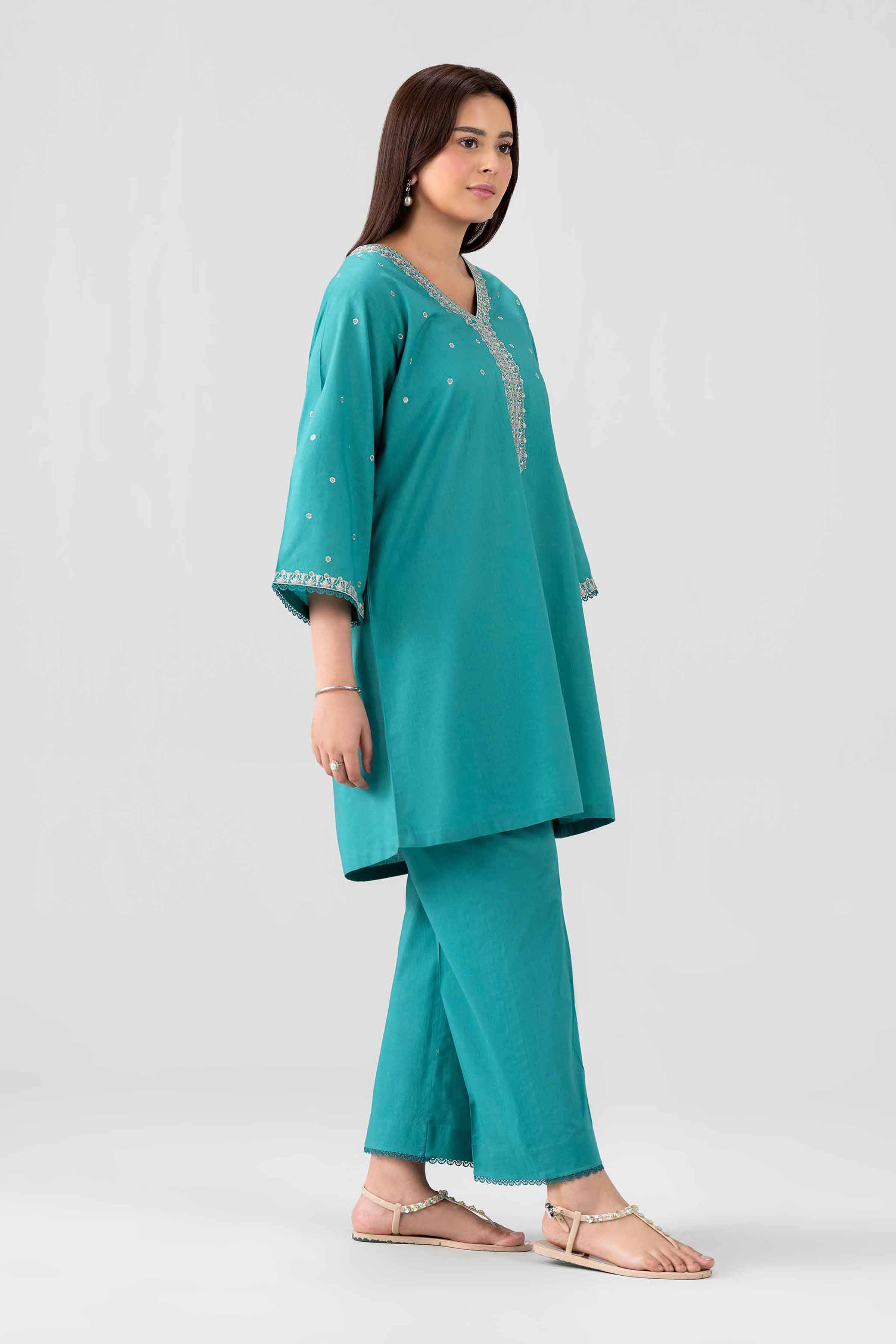 2 Piece - Embroidered Suit - KFS26-23