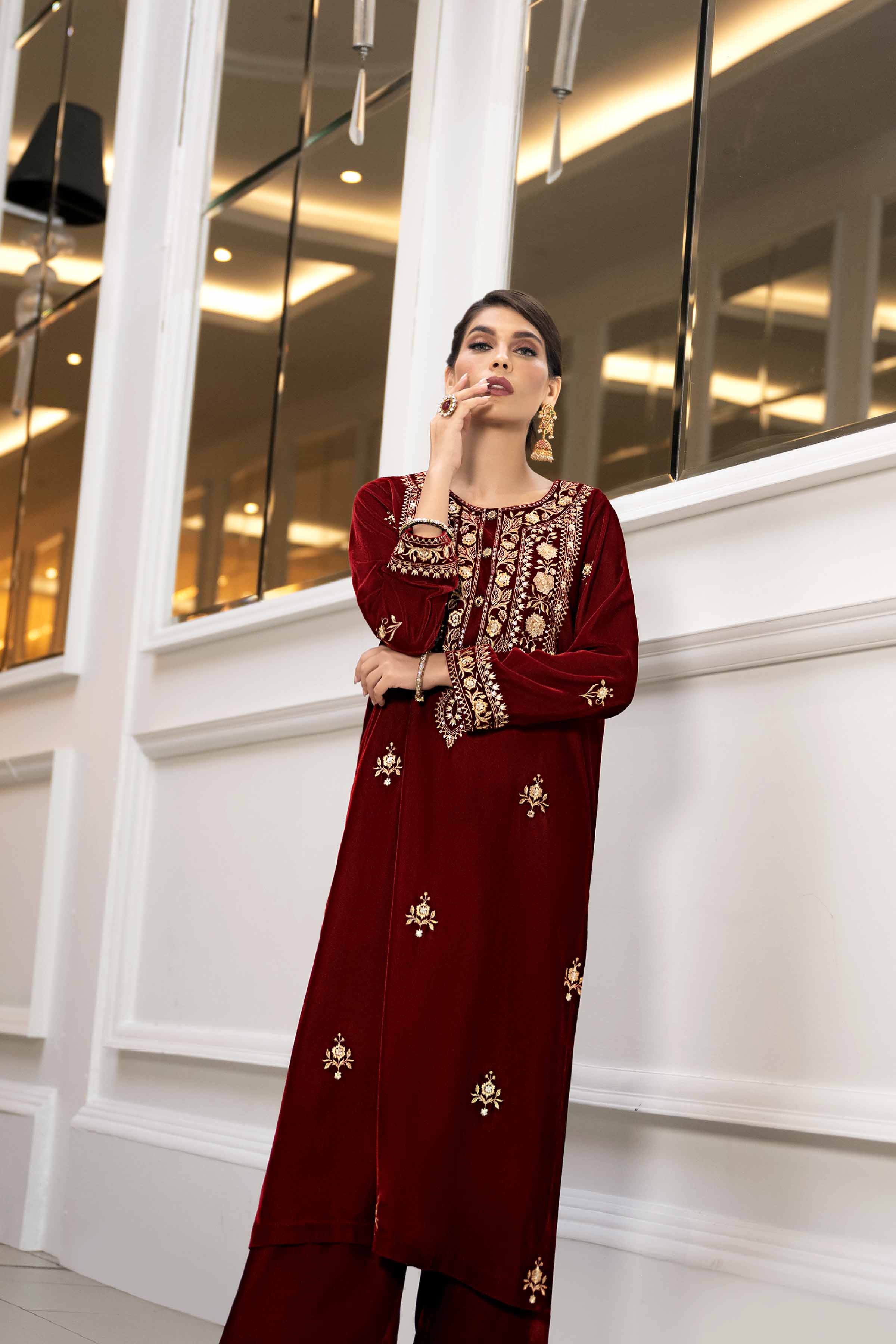 2 Piece - Embroidered Suit - KFW23-22