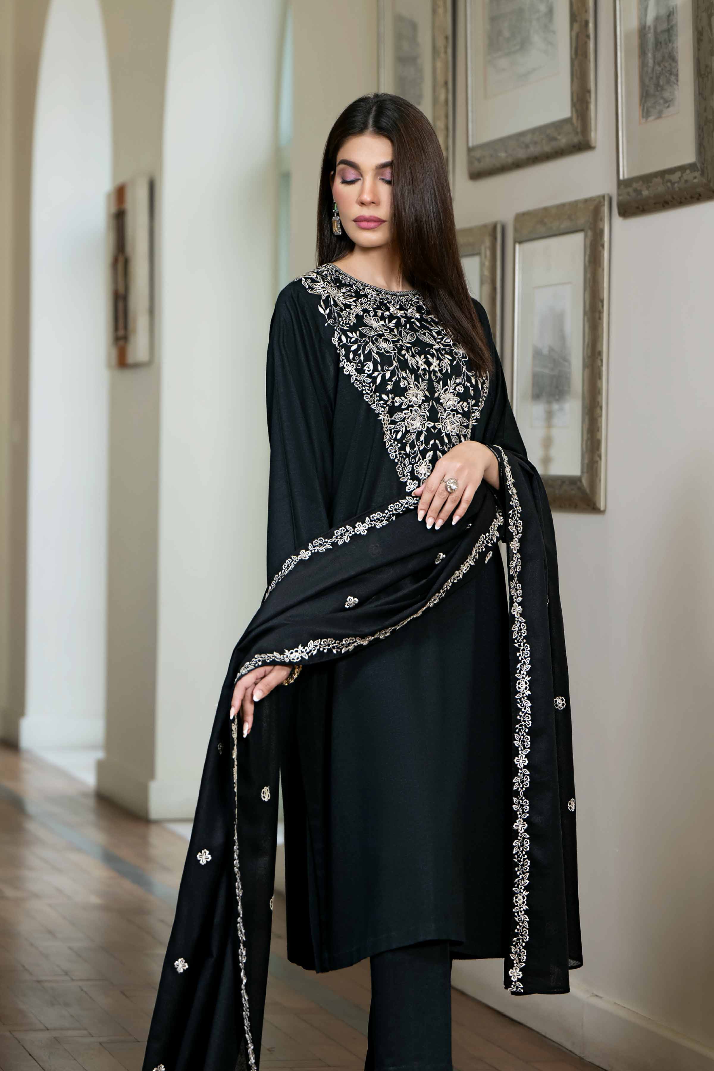 3 Piece - Embroidered Suit - KFW23-38