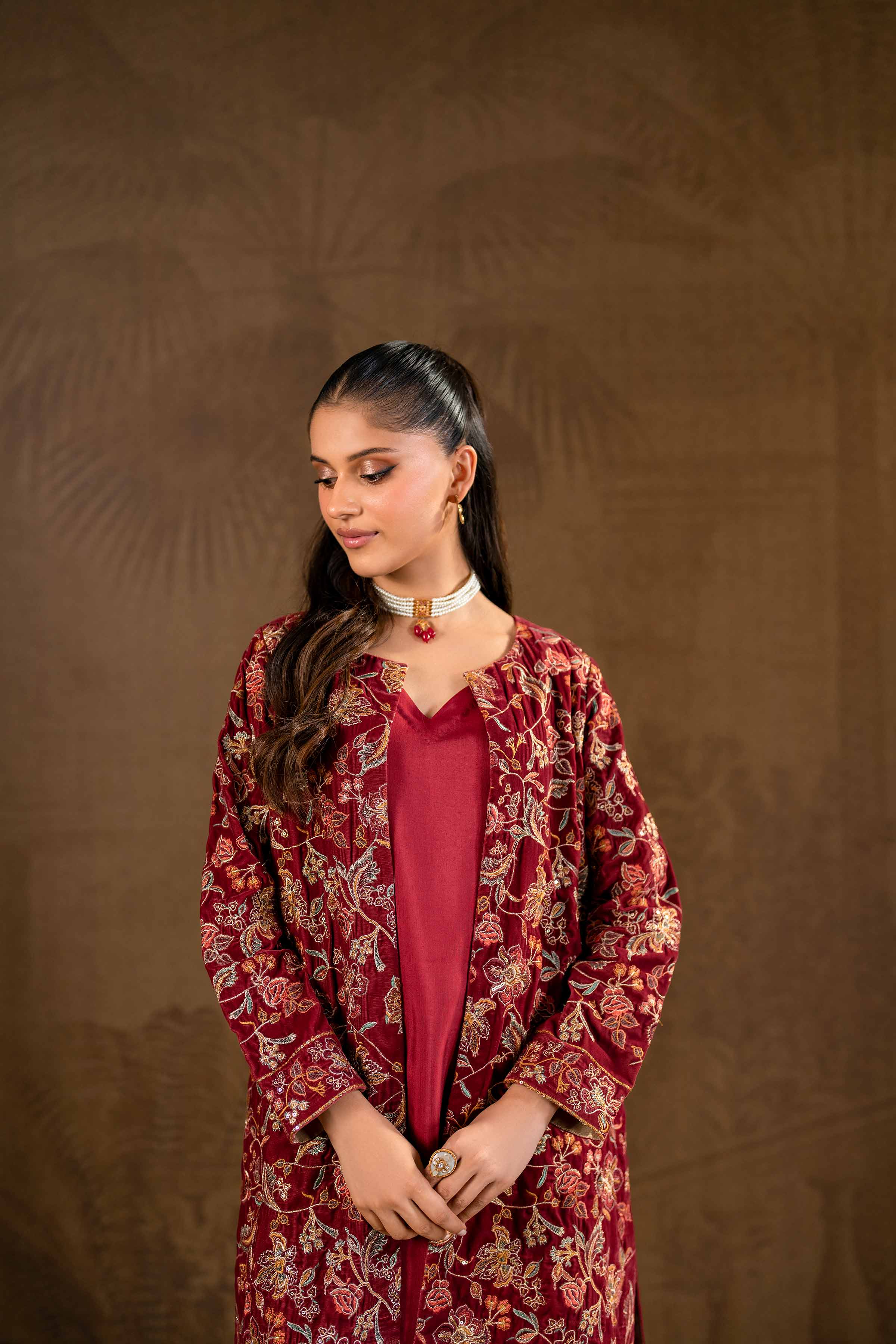 3 Piece - Embroidered Suit - KFW24-13