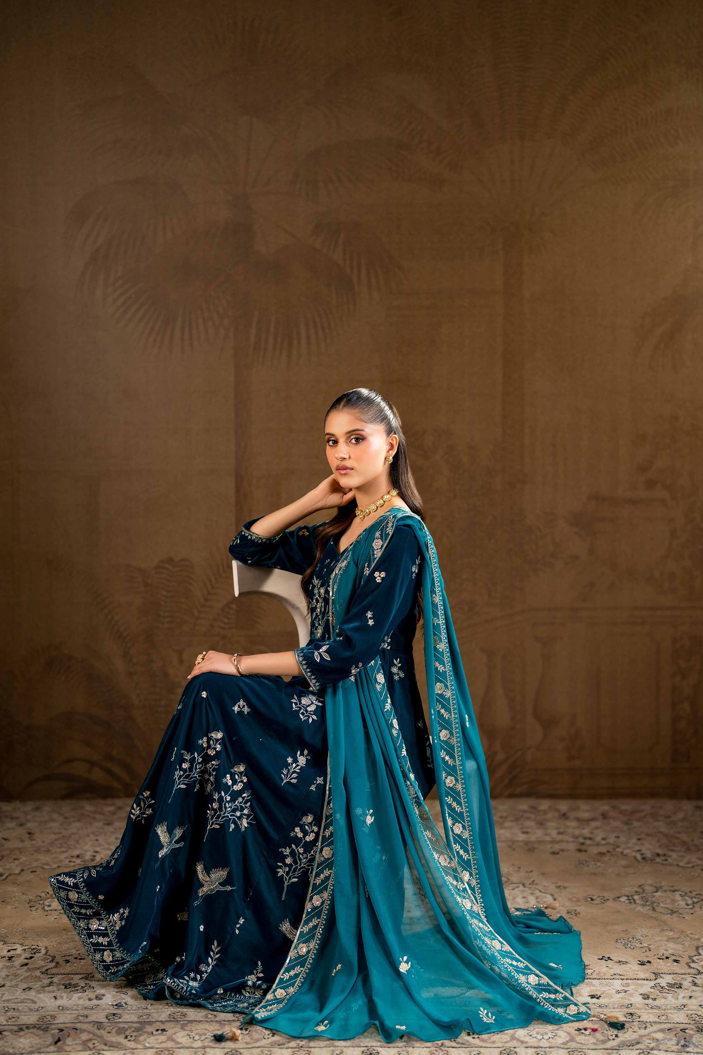 2 Piece - Embroidered Suit - KFW24-15