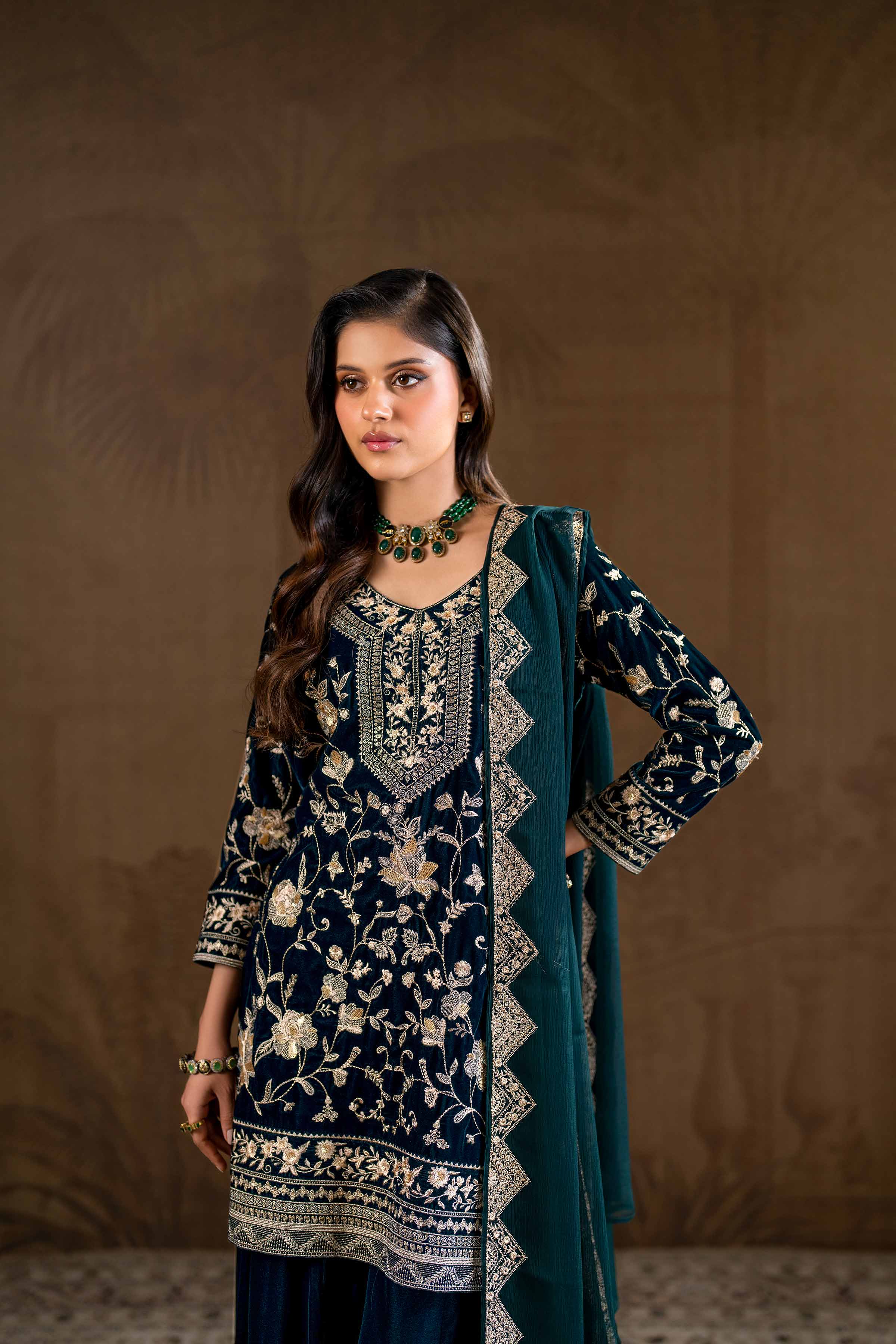 3 Piece - Embroidered Suit - KFW24-26