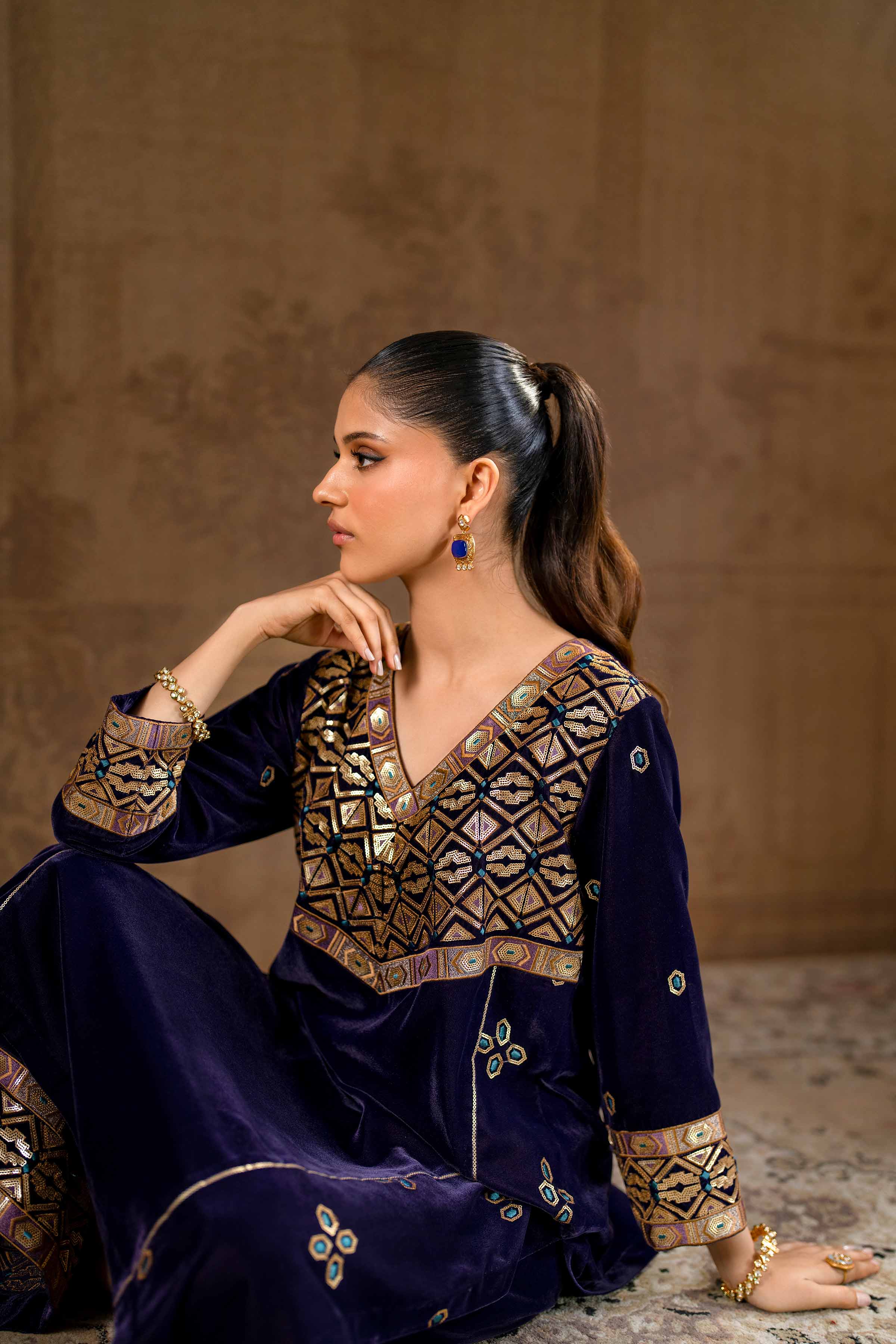 2 Piece - Embroidered Suit - KFW24-27