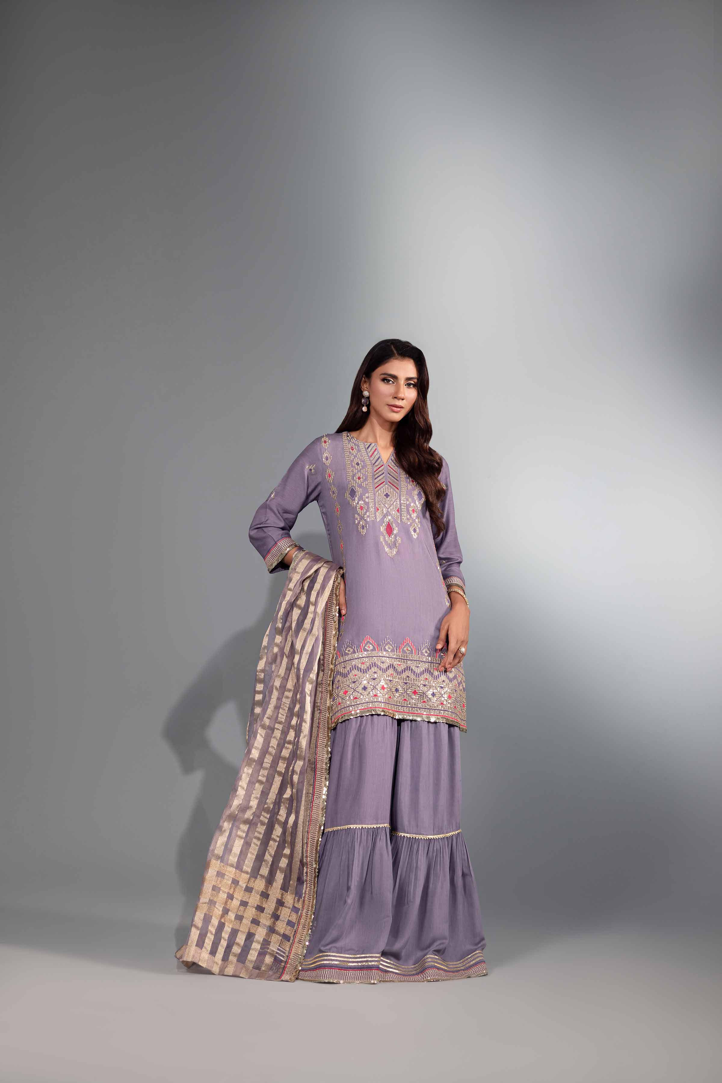 3 Piece - Embroidered Suit - KFW24-39