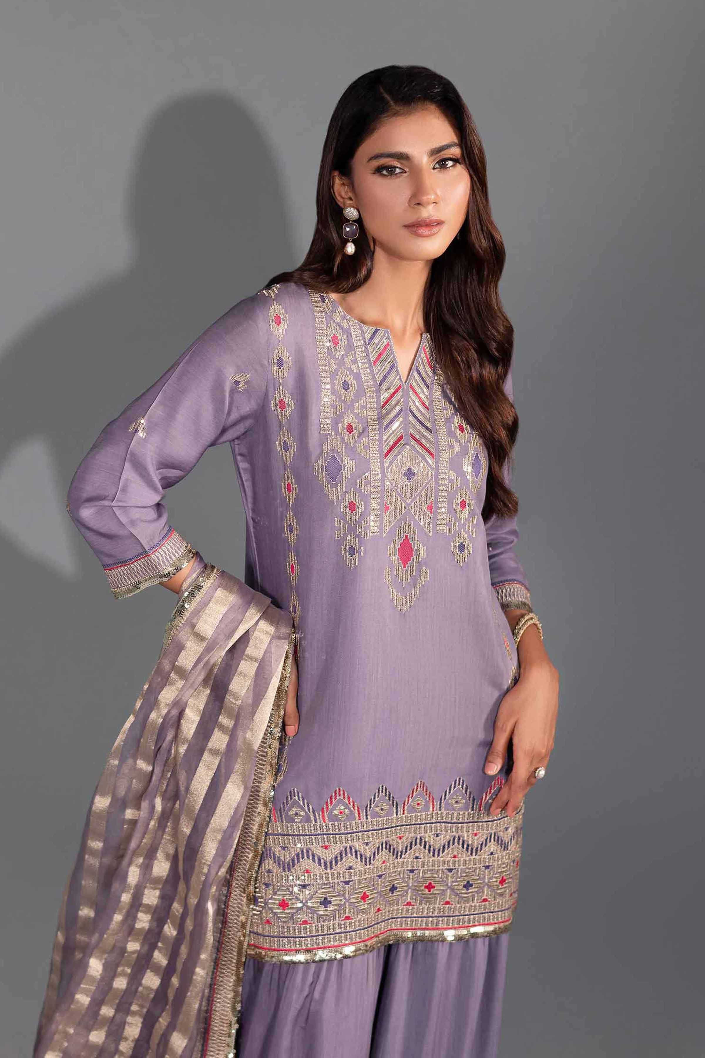 3 Piece - Embroidered Suit - KFW24-39