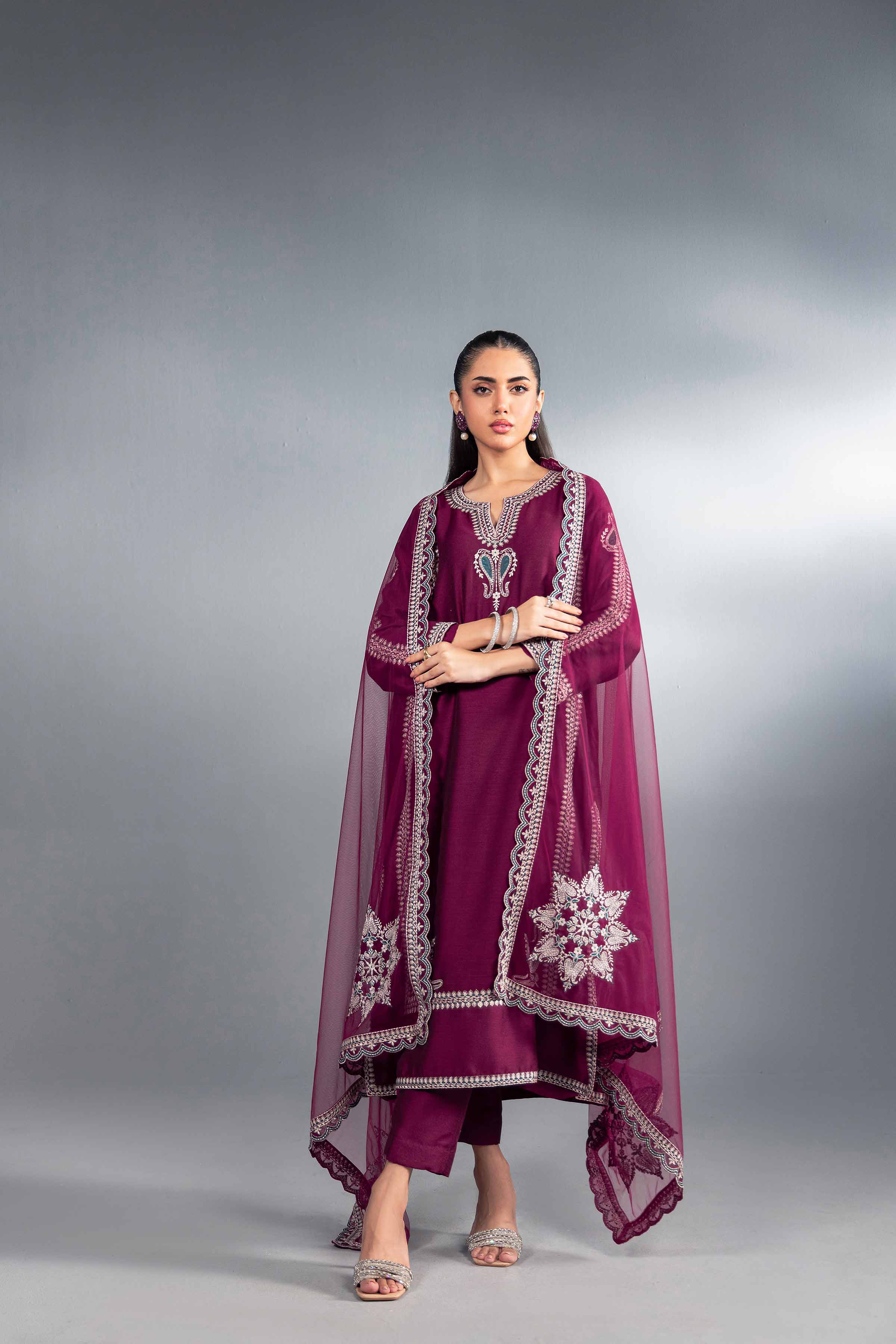 3 Piece - Embroidered Suit - KFW24-42