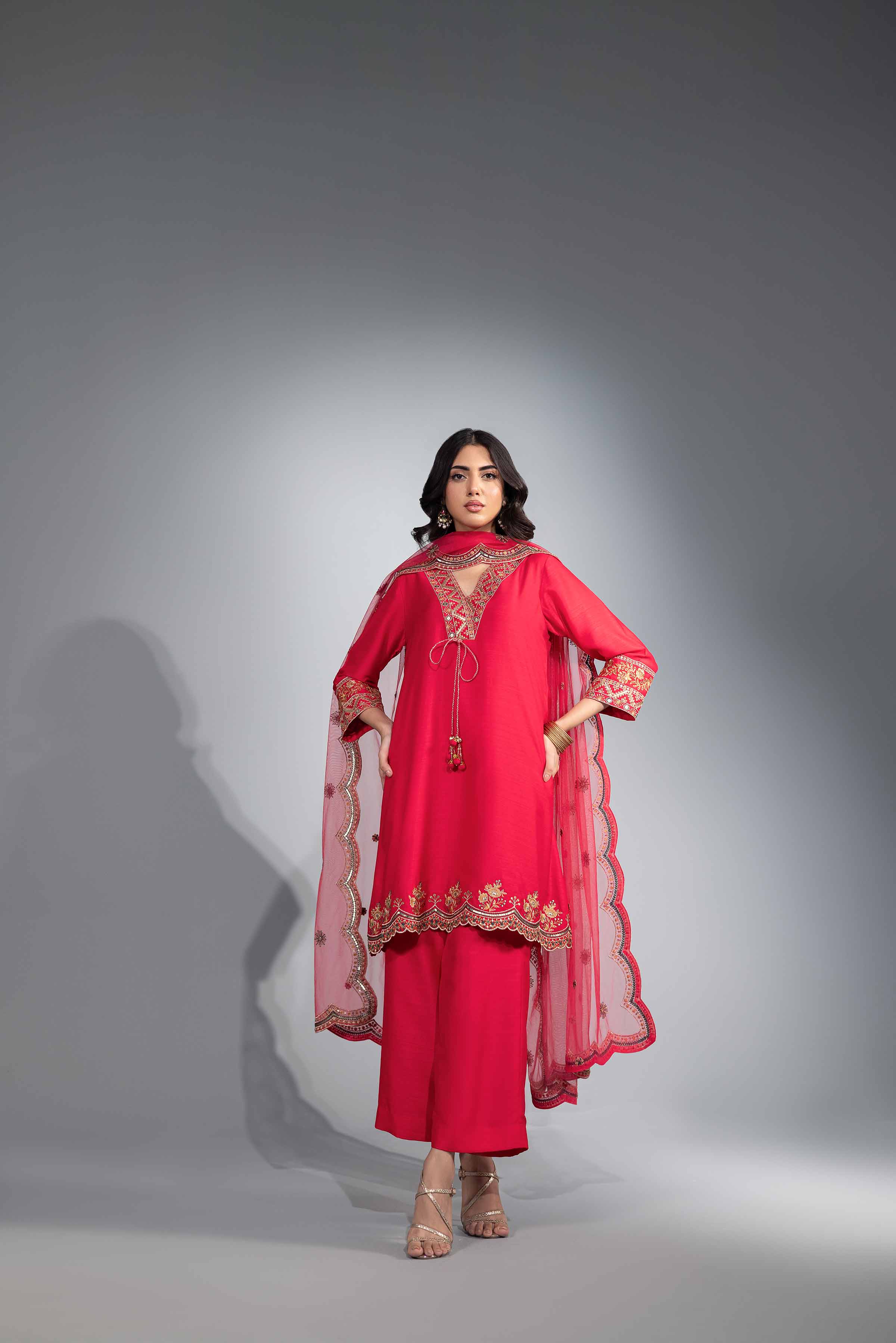 3 Piece - Embroidered Suit - KFW24-43