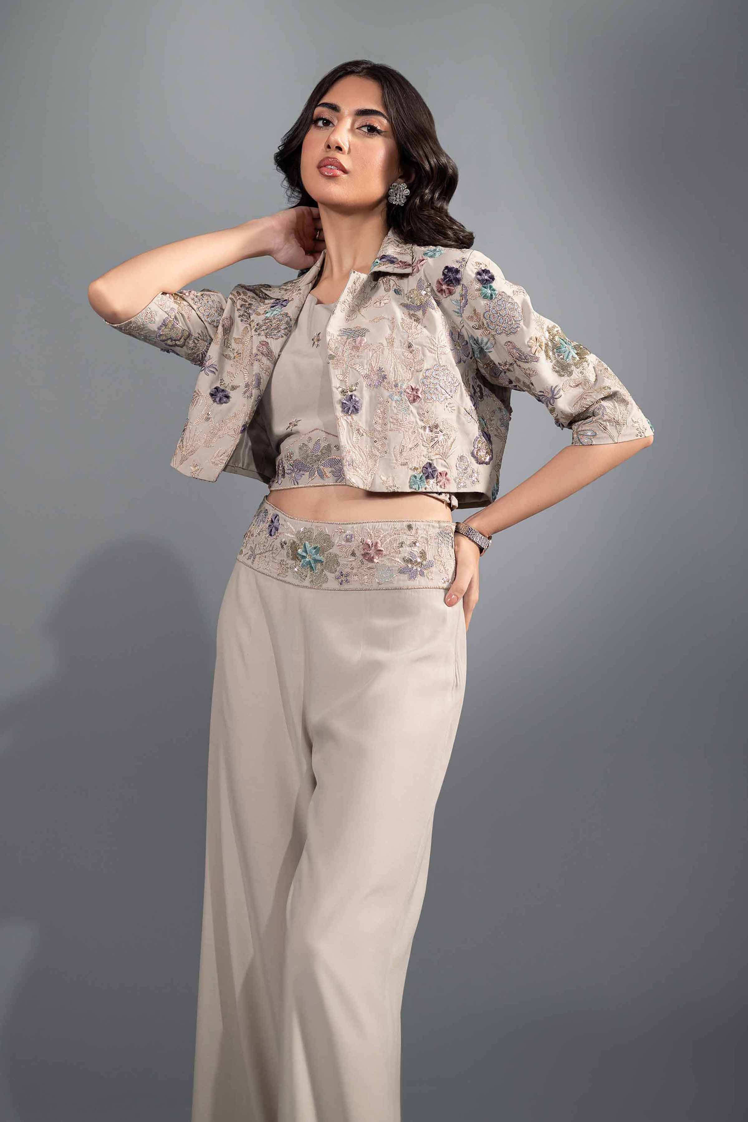 3 Piece - Embroidered Suit - KFW24-48