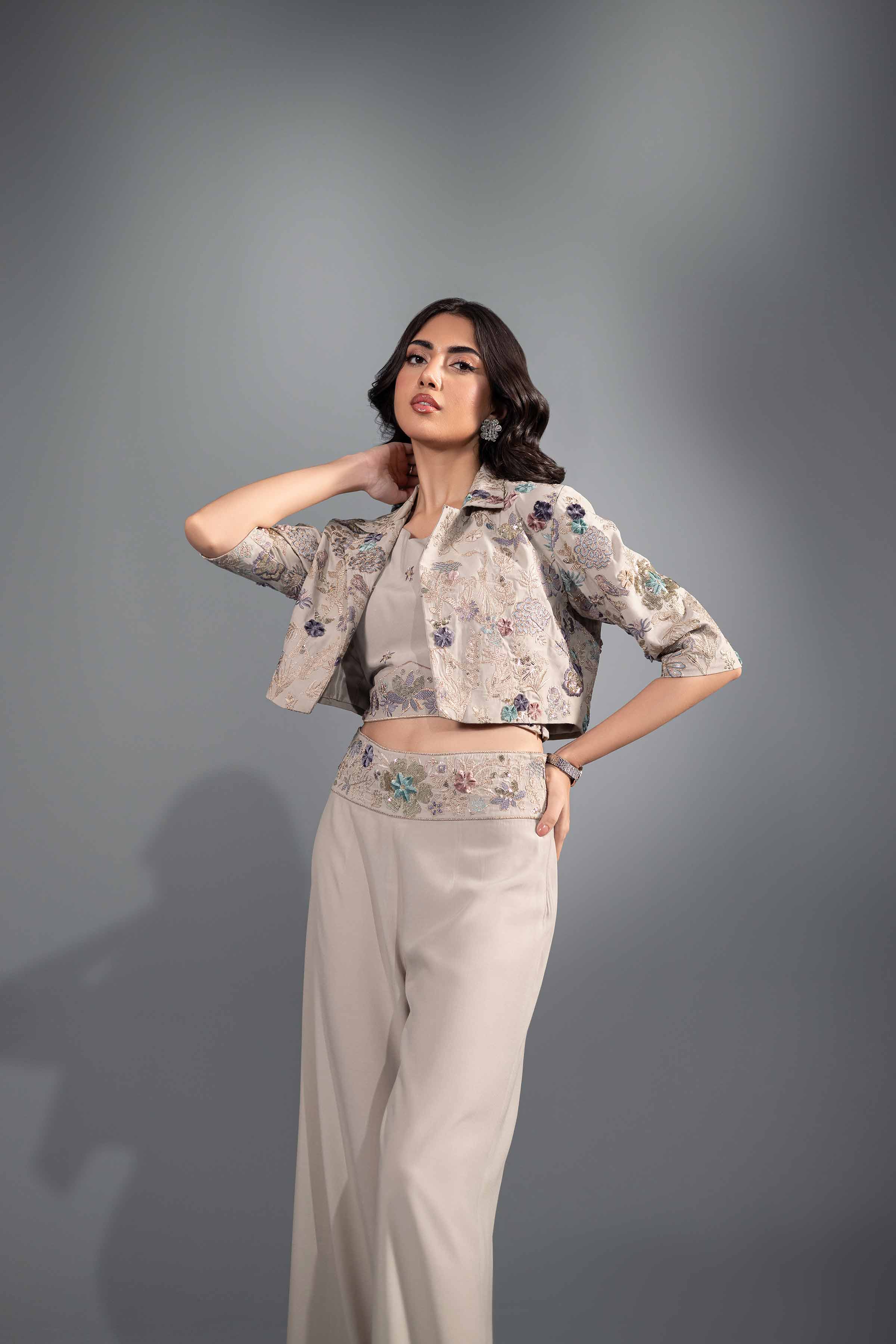 3 Piece - Embroidered Suit - KFW24-48