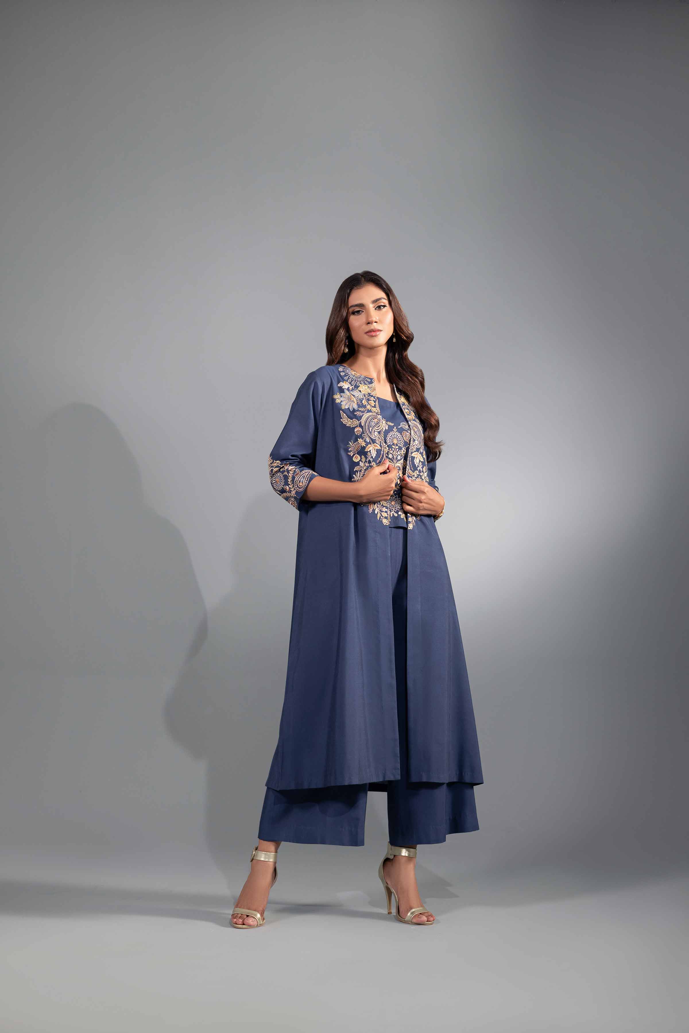 3 Piece - Embroidered Suit - KFW24-50