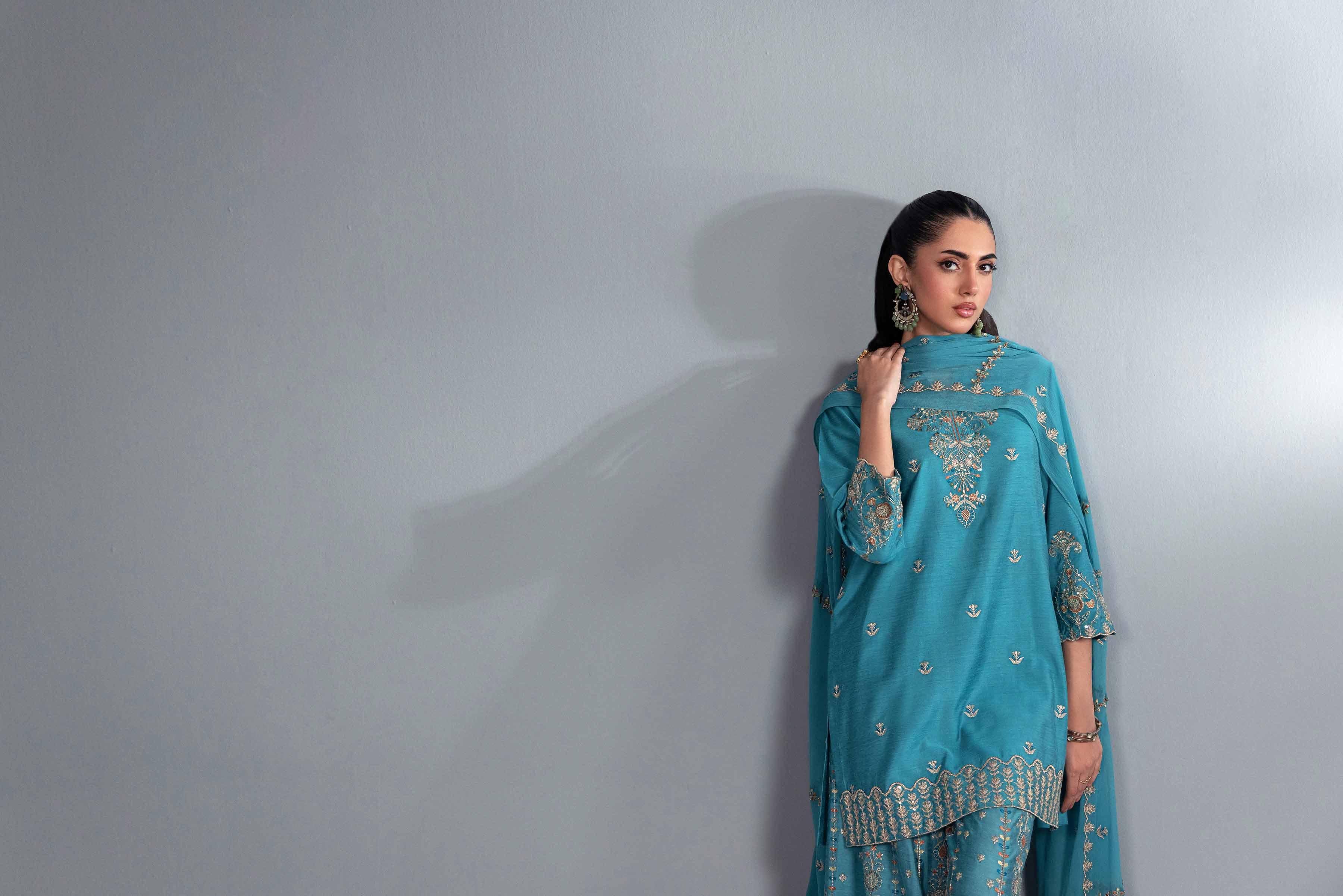 3 Piece - Embroidered Suit - KFW24-68