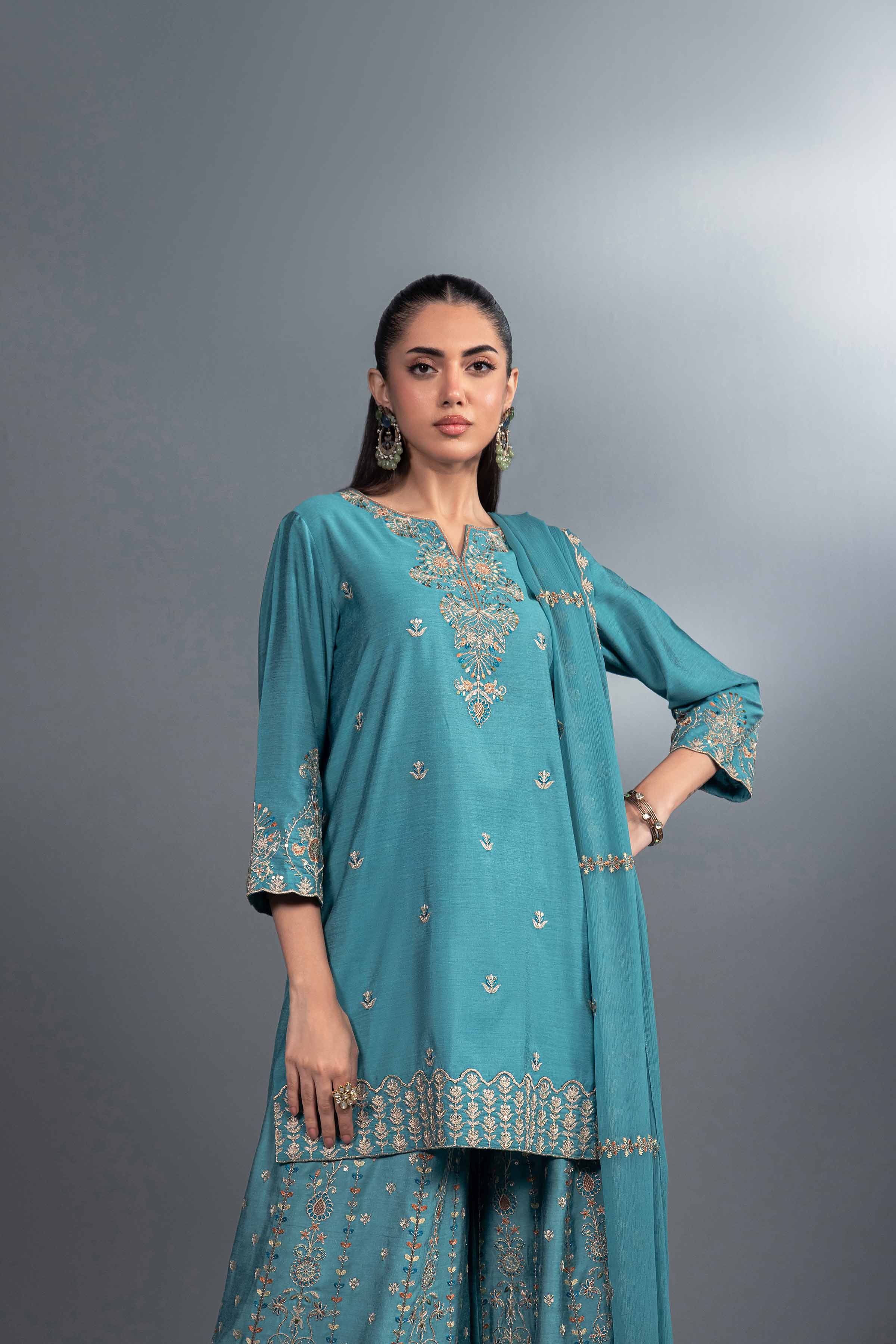 3 Piece - Embroidered Suit - KFW24-68