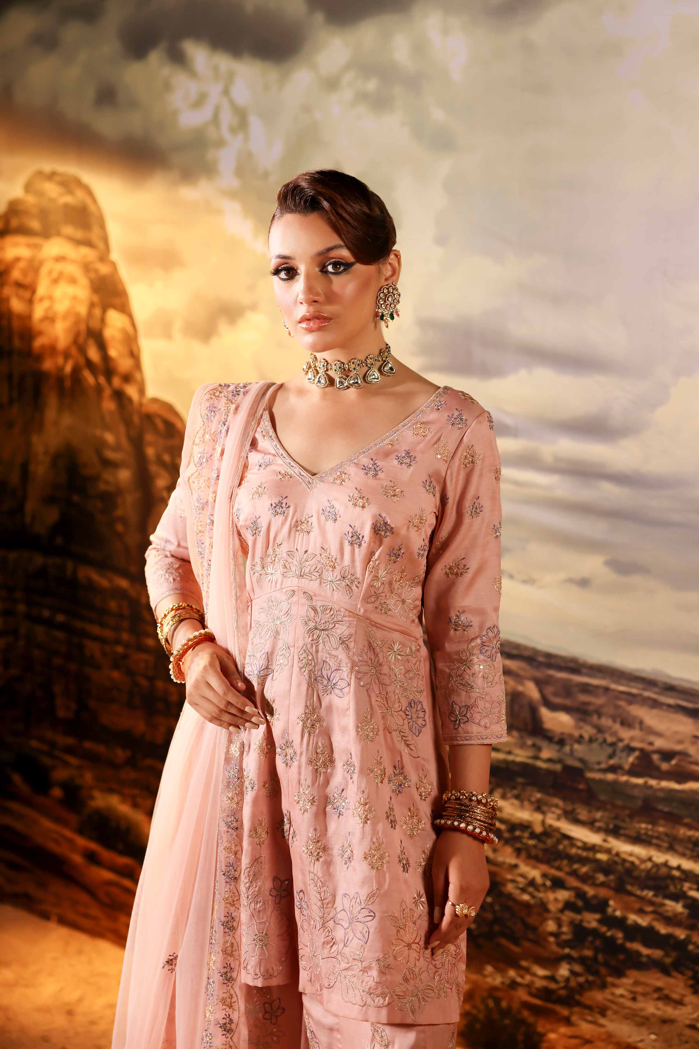3 Piece - Embroidered Suit - KFW24-87