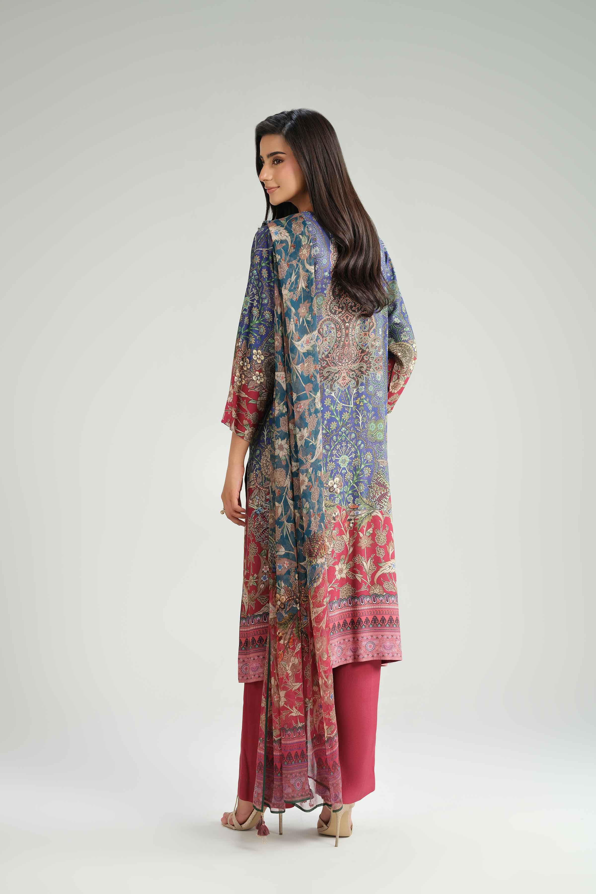 3 Piece - Printed Suit - KFW25-101 for Women - Pret Collection | Nishat | Shop Online