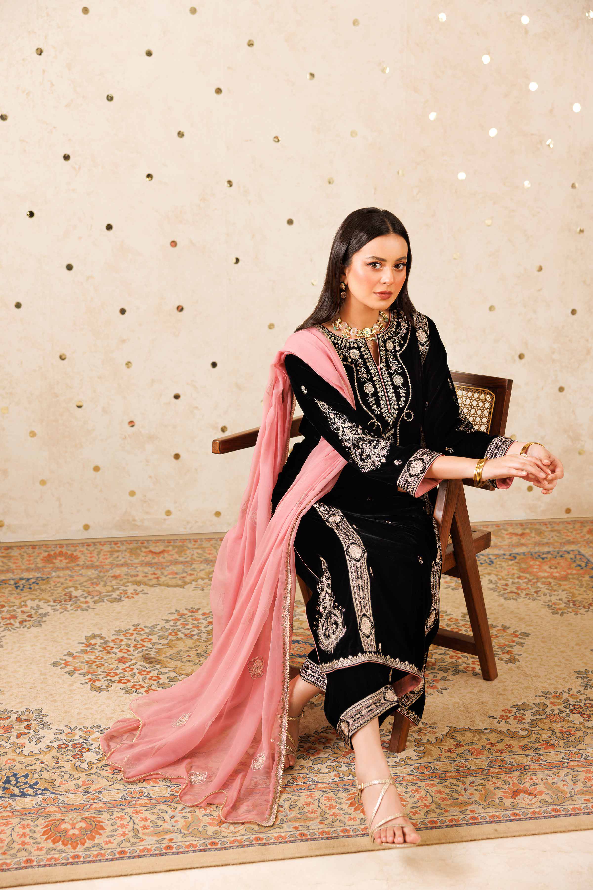 3 Piece - Embroidered Suit - KFW25-13