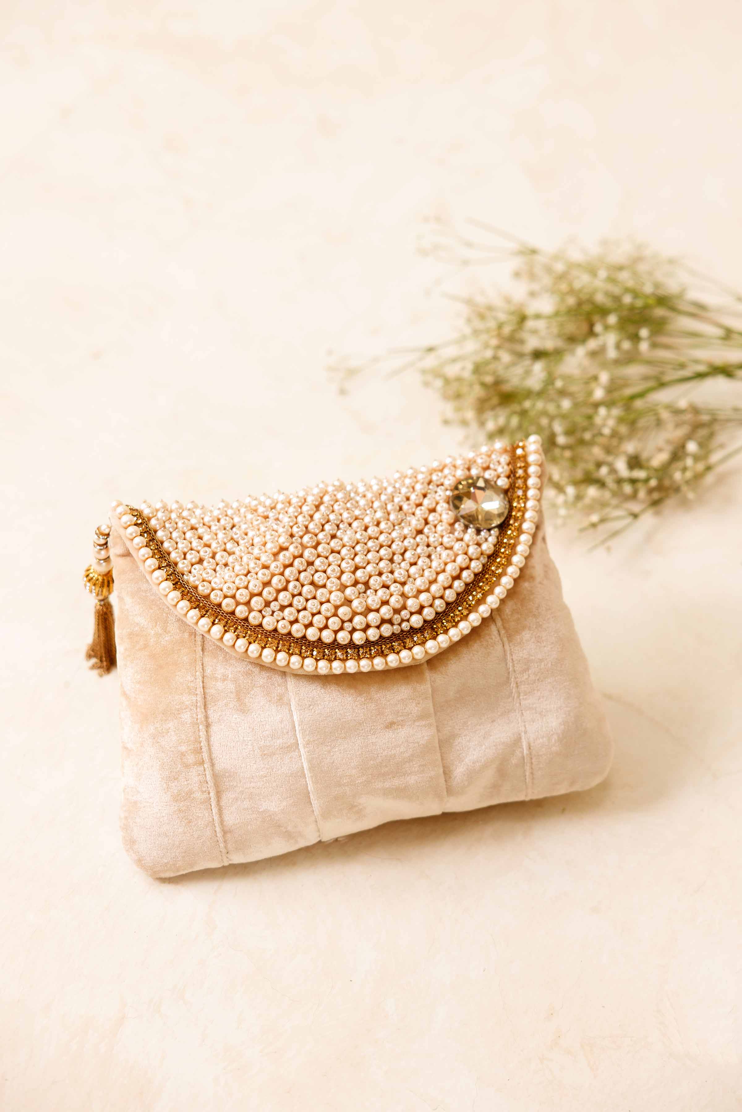 Embroidered Pouch - KFW25-143 Luxury Pret Cross Season Edit 2025