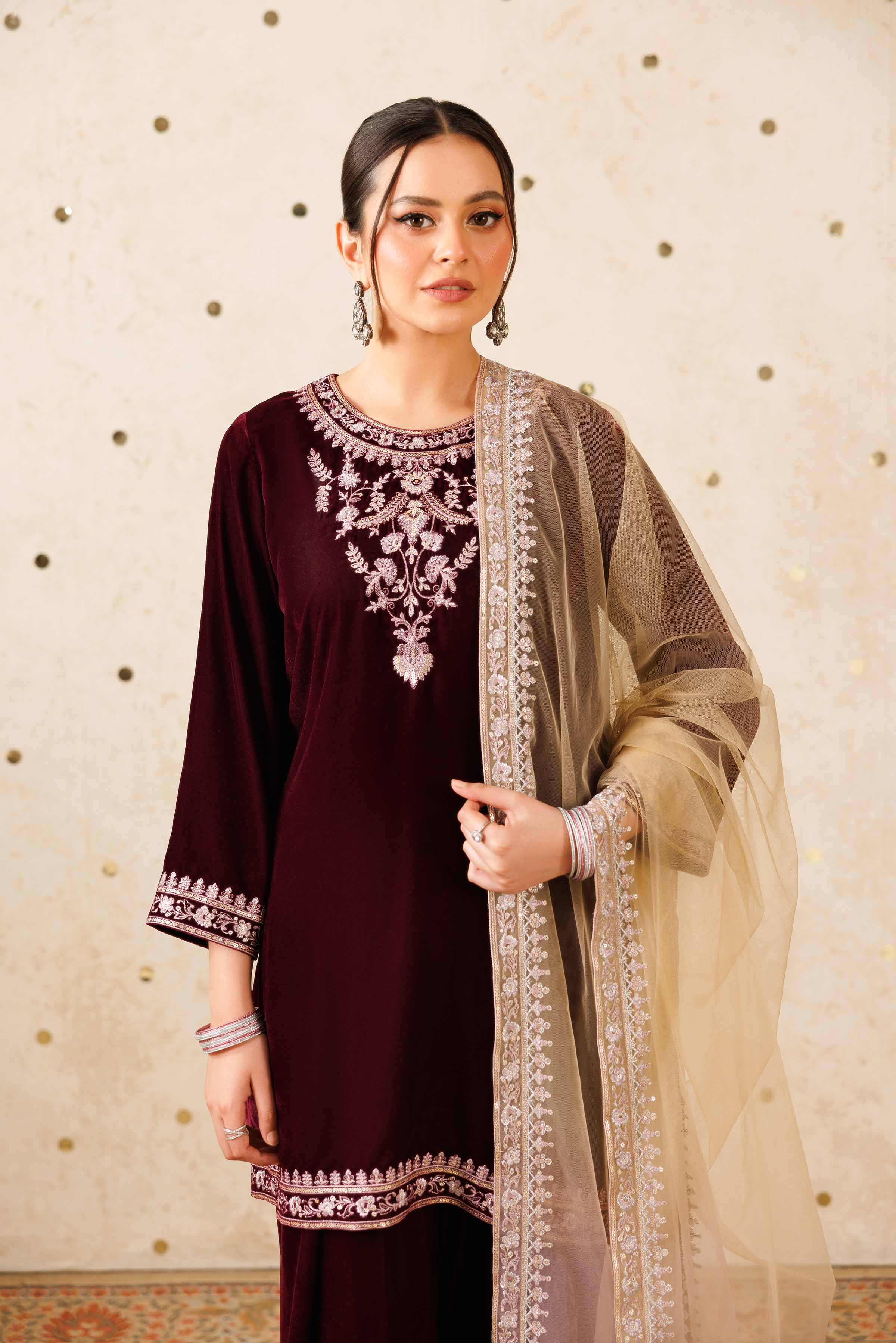 3 Piece - Embroidered Suit - KFW25-15 Luxury Pret Cross Season Edit 2025