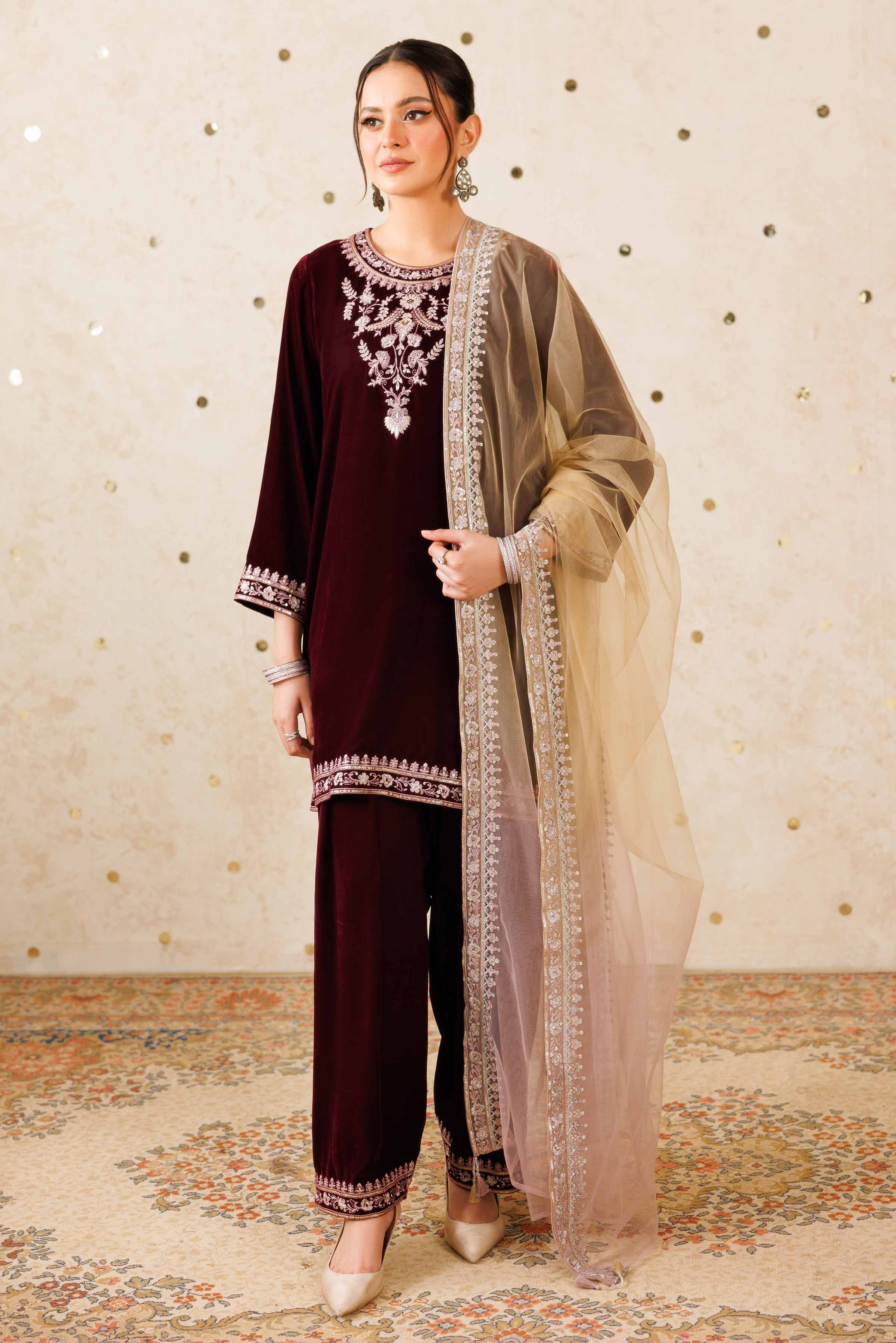 3 Piece - Embroidered Suit - KFW25-15 Luxury Pret Cross Season Edit 2025