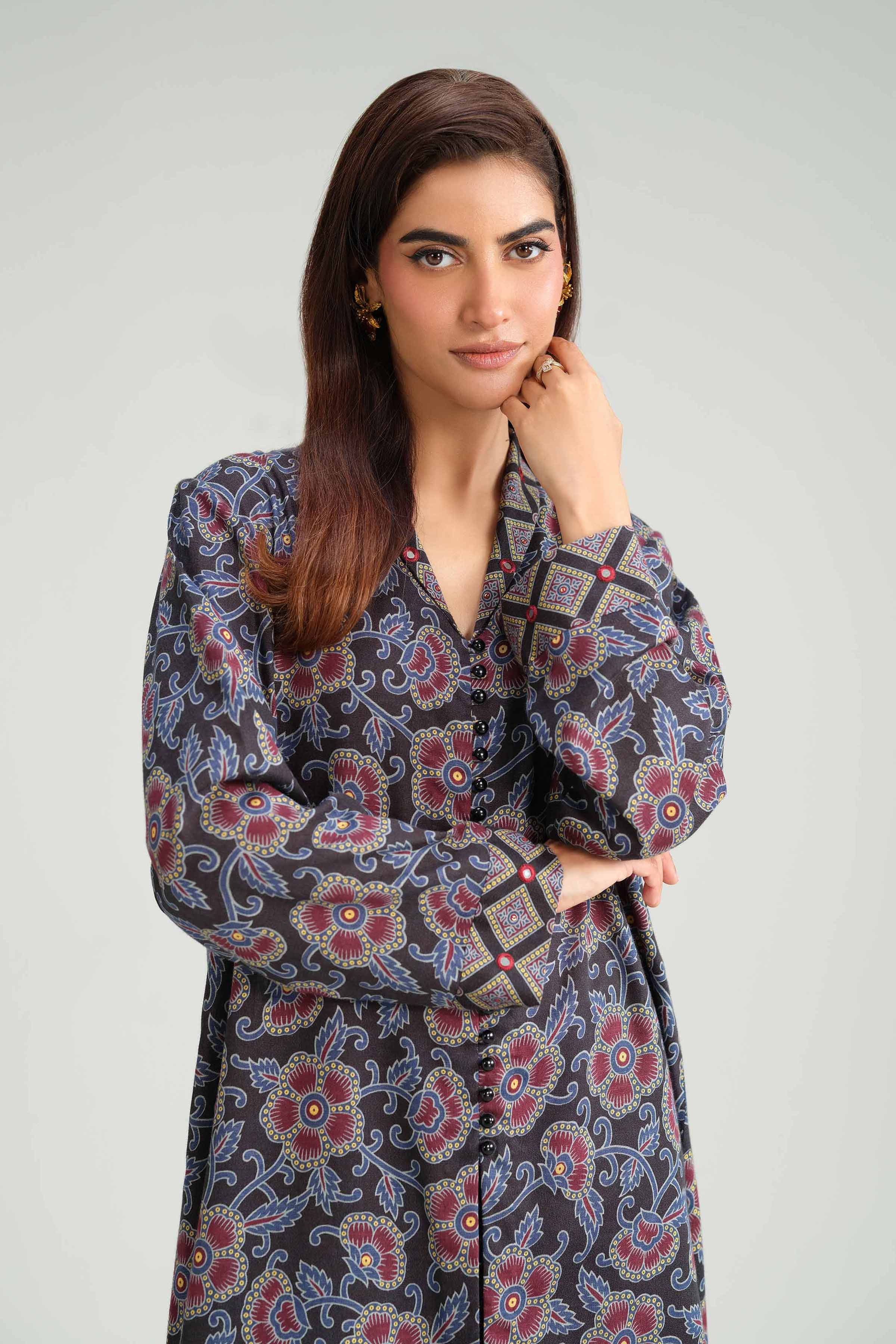 2 Piece - Printed Suit - KFW25-165 for Women - Pret Collection | Nishat | Shop Online