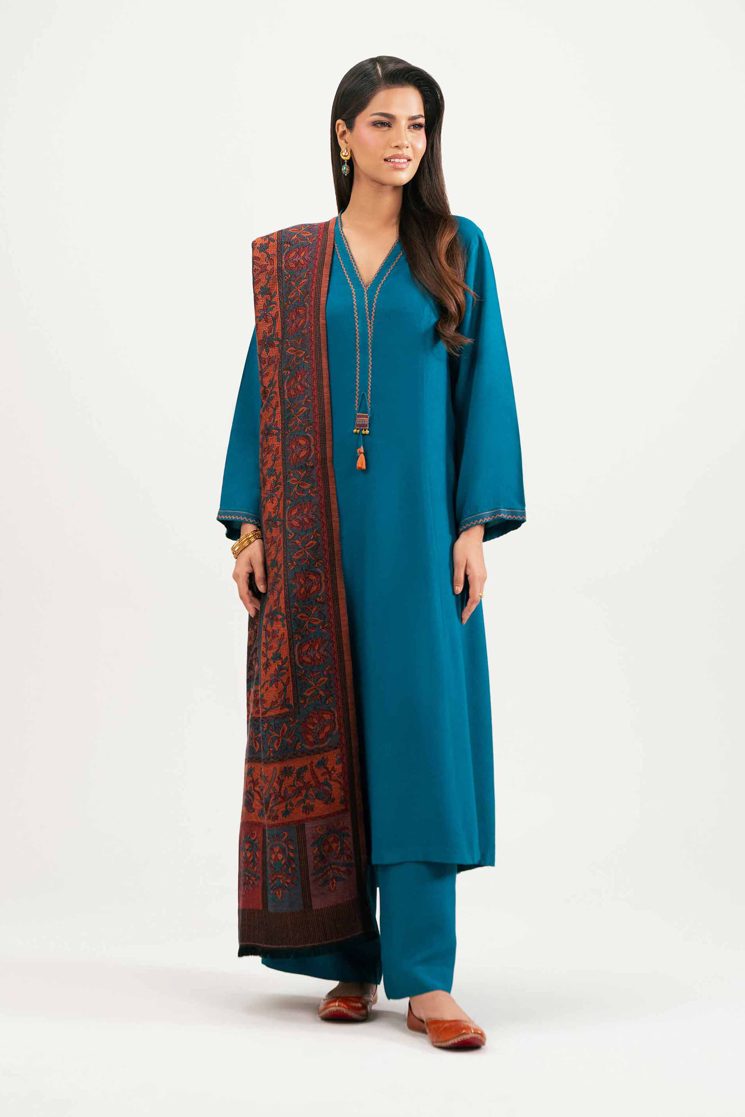 3 Piece - Basic Suit - KFW25-176 for Women - Pret Collection | Nishat | Shop Online