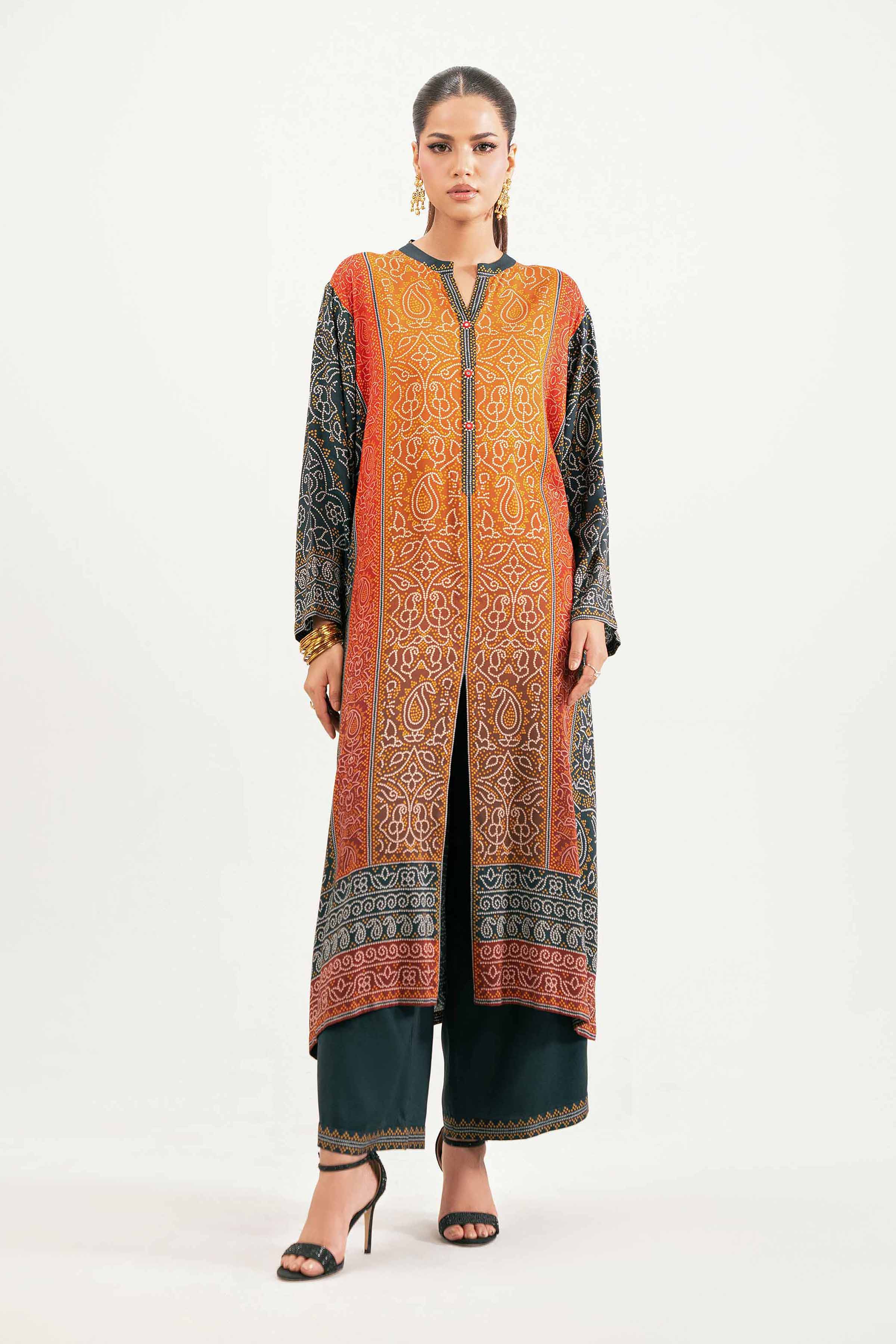 2 Piece - Printed Suit - KFW25-217 for Women - Pret Collection | Nishat | Shop Online