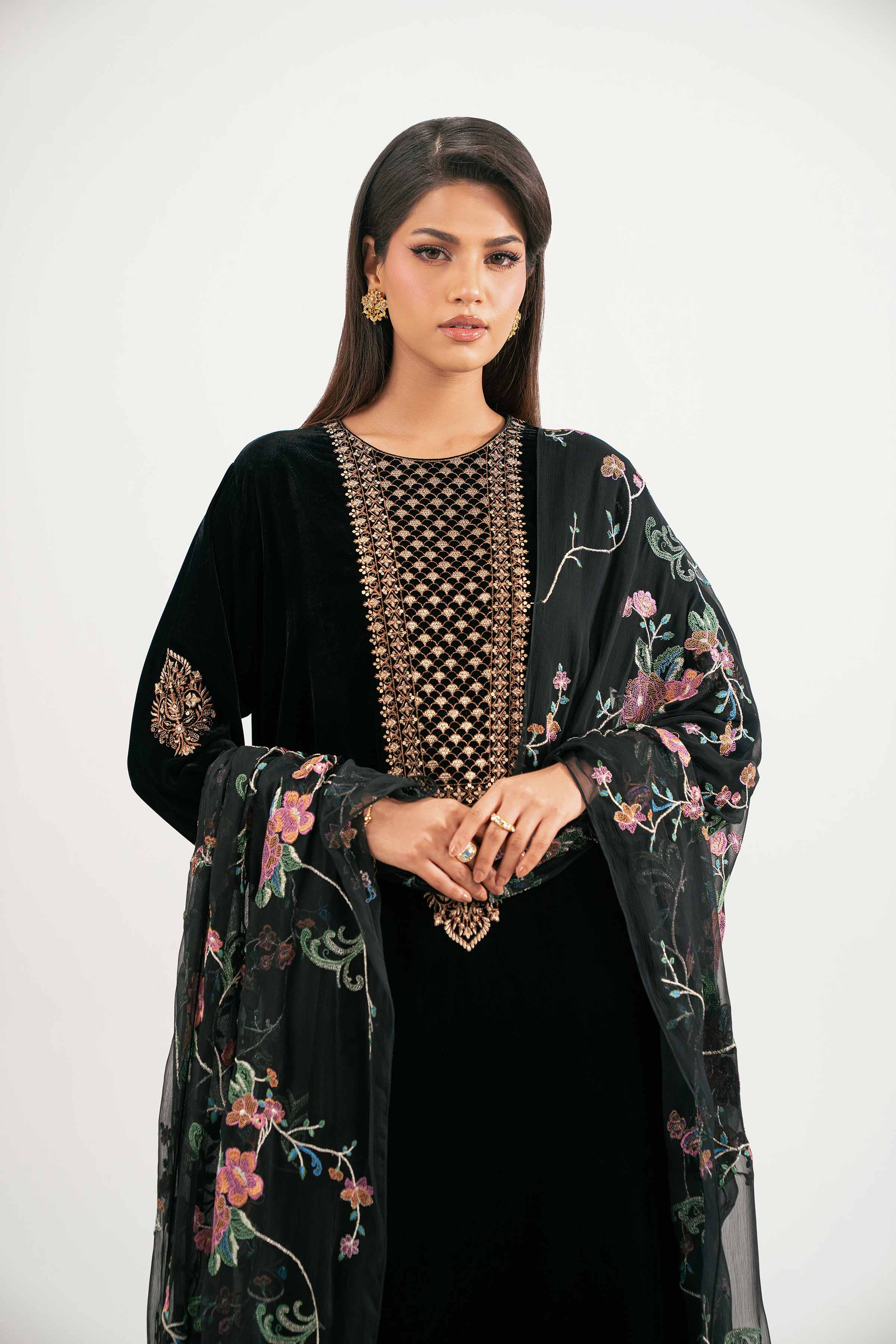 3 Piece - Printed Embroidered Suit - KFW25-22 for Women - Pret Collection | Nishat | Shop Online