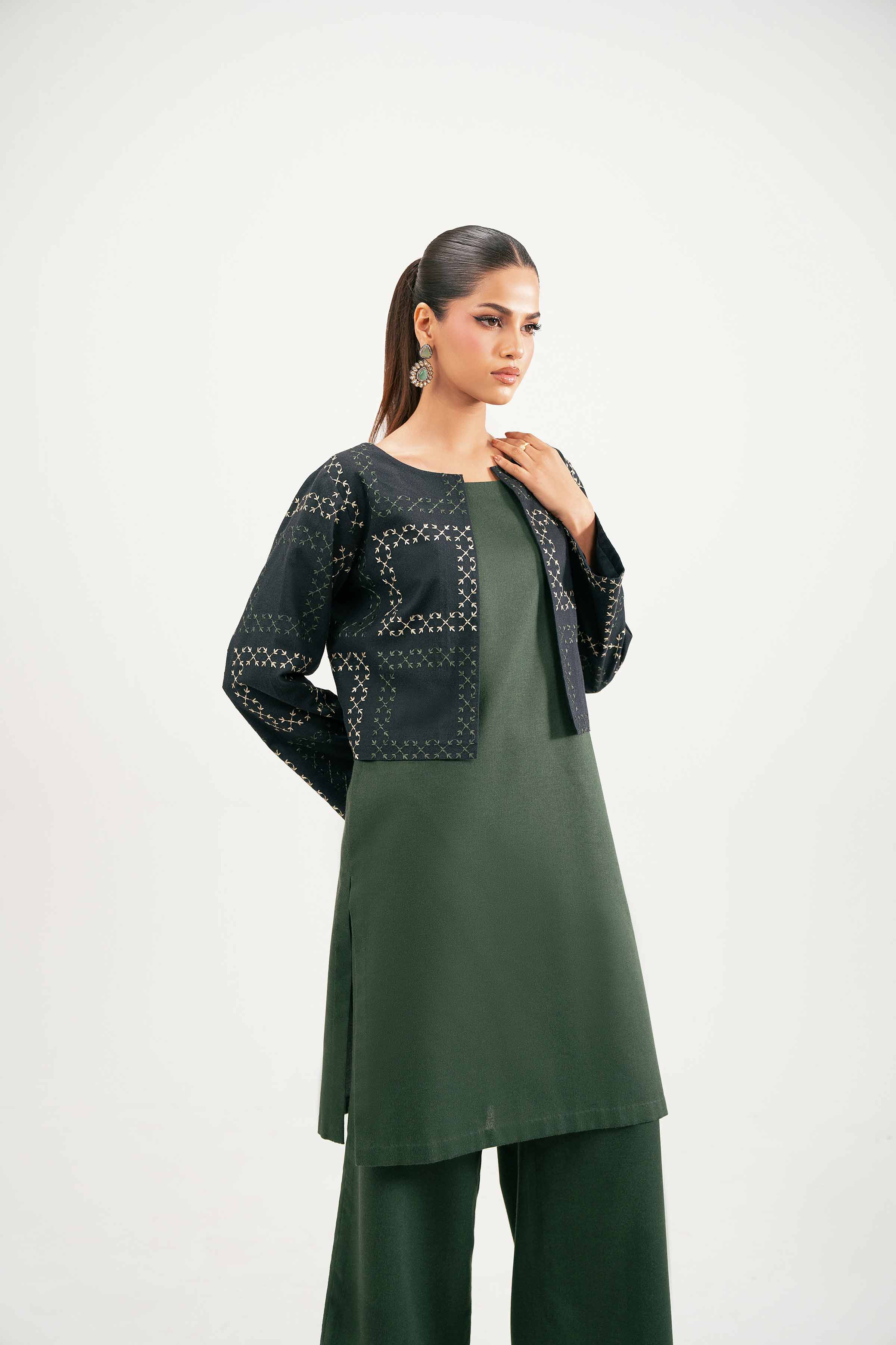 3 Piece - Embroidered Suit - KFW25-221