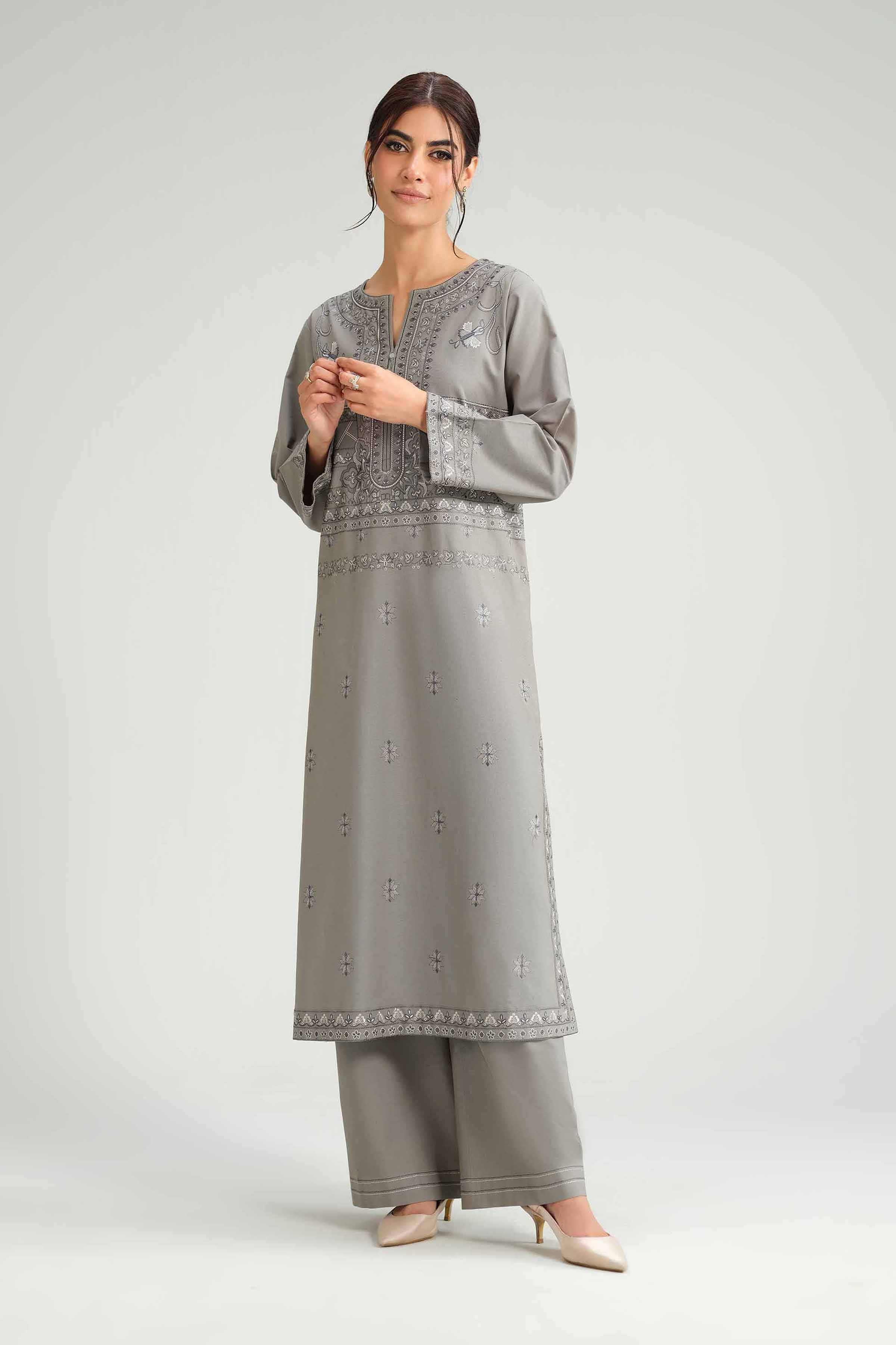 2 Piece - Embroidered Suit - KFW25-225 for Women - Pret Collection | Nishat | Shop Online