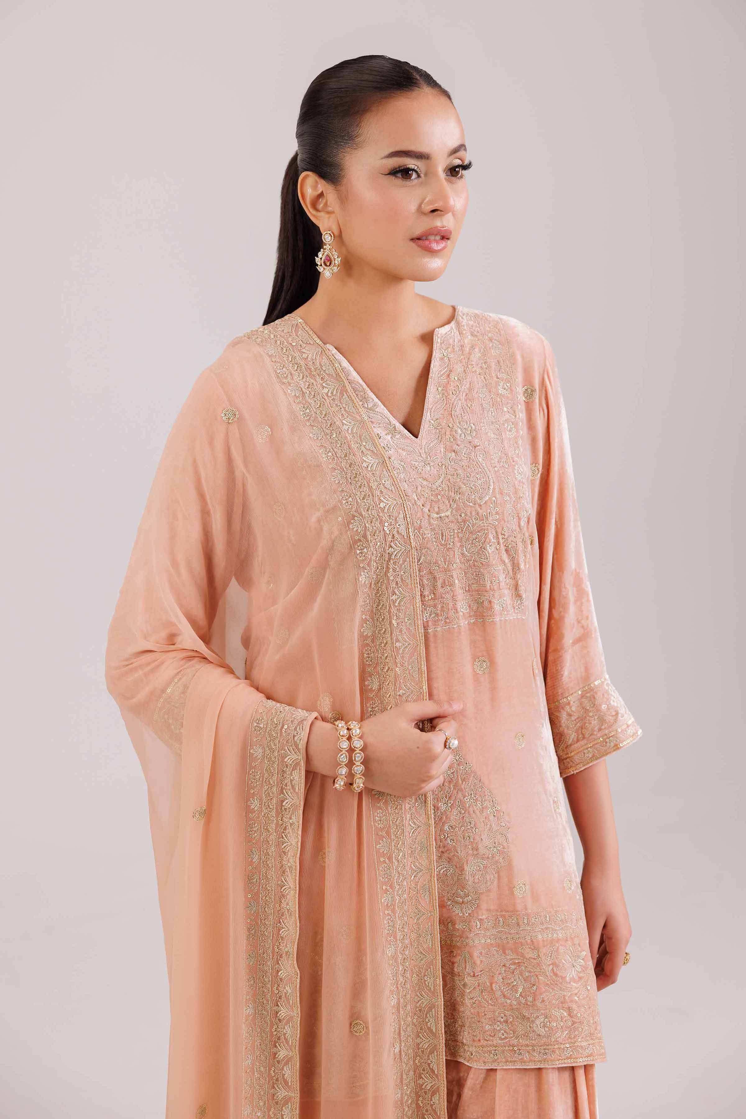 3 Piece - Embroidered Suit - KFW25-28 for Women - Pret Collection | Nishat | Shop Online