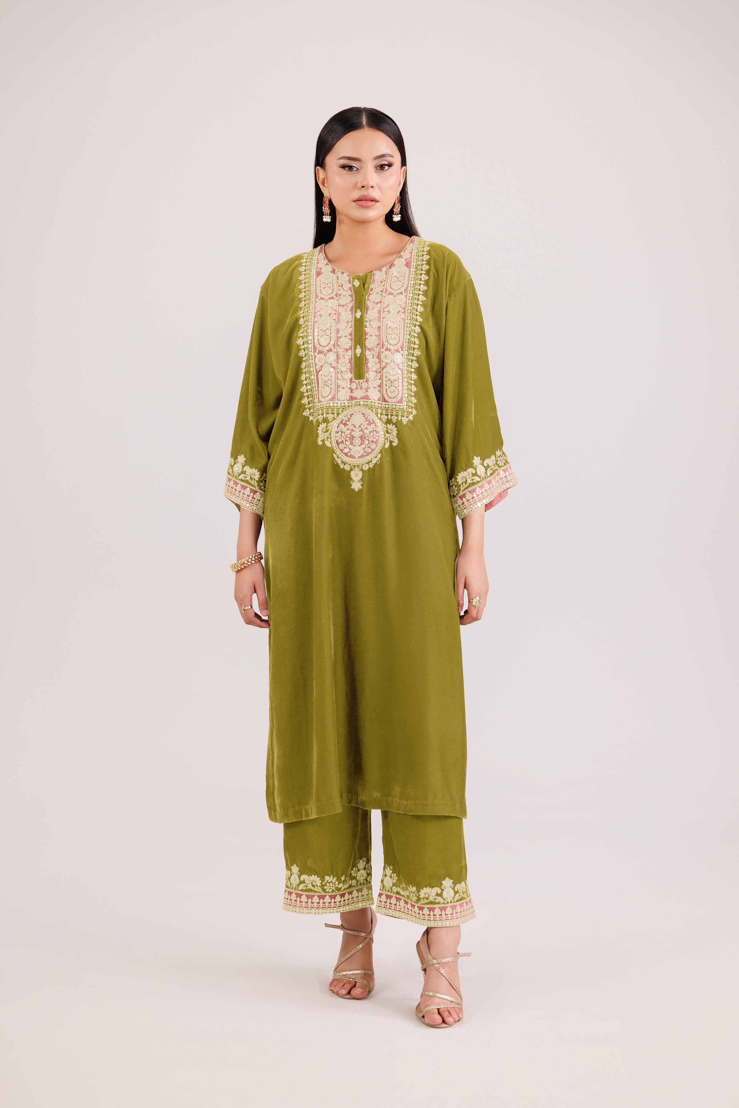 2 Piece - Embroidered Suit - KFW25-30