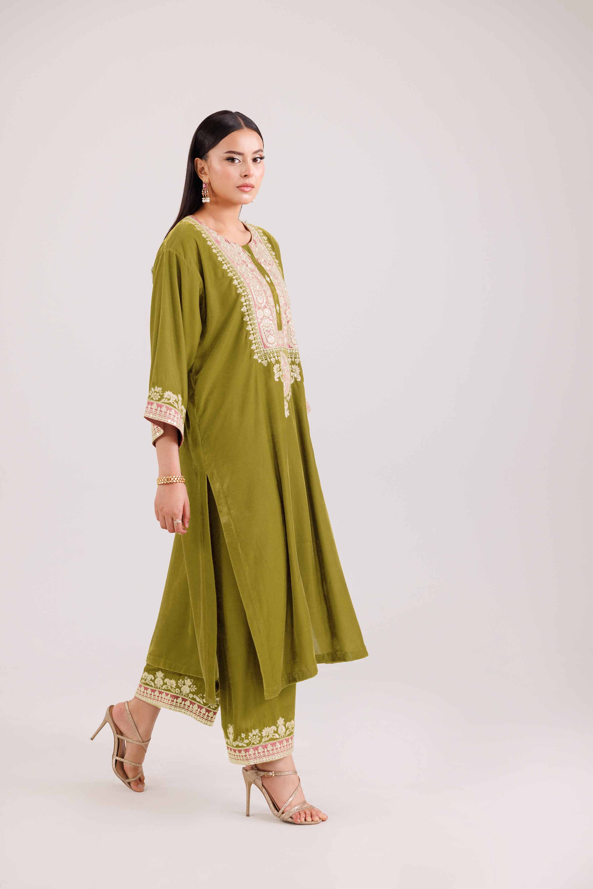 2 Piece - Embroidered Suit - KFW25-30