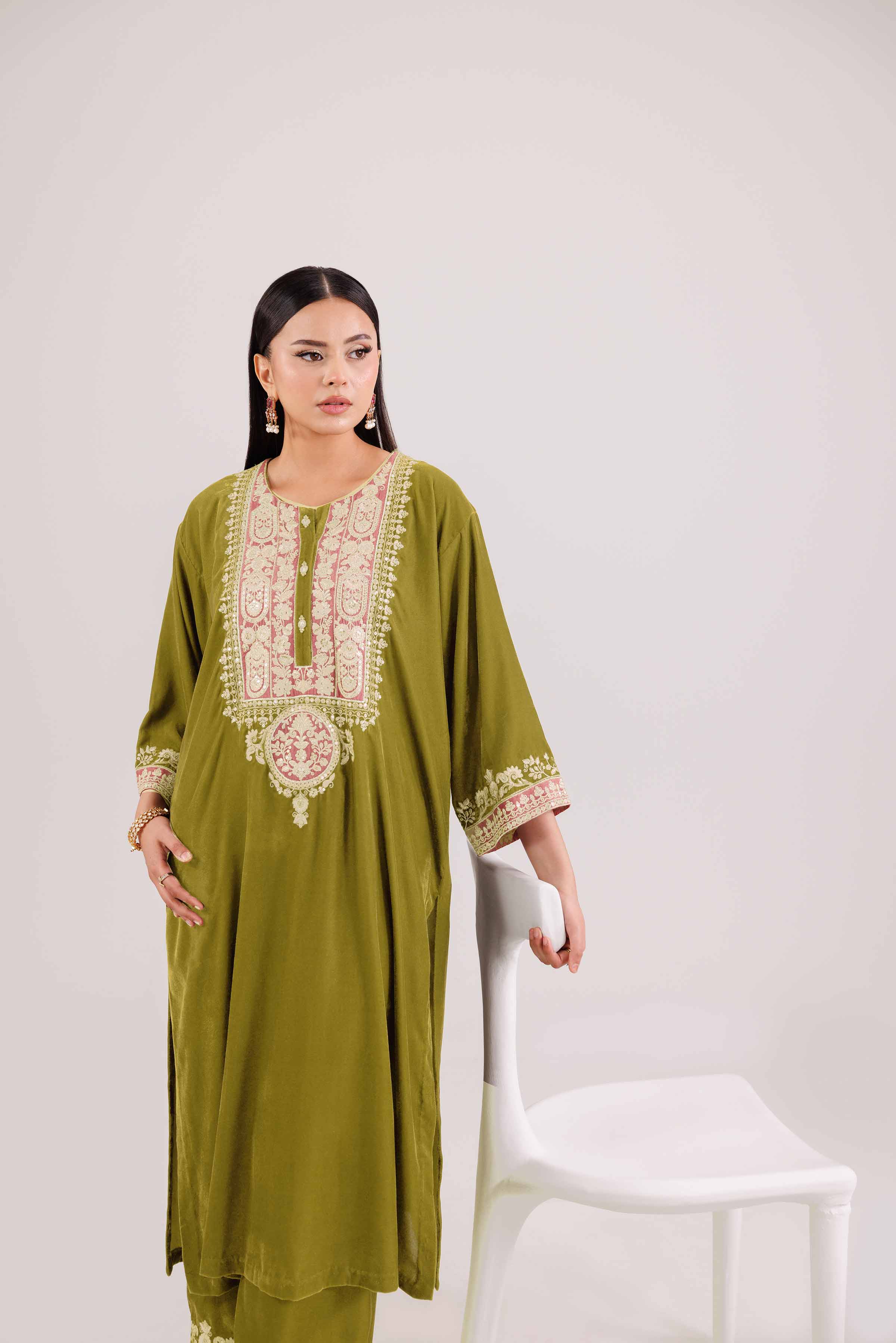 2 Piece - Embroidered Suit - KFW25-30