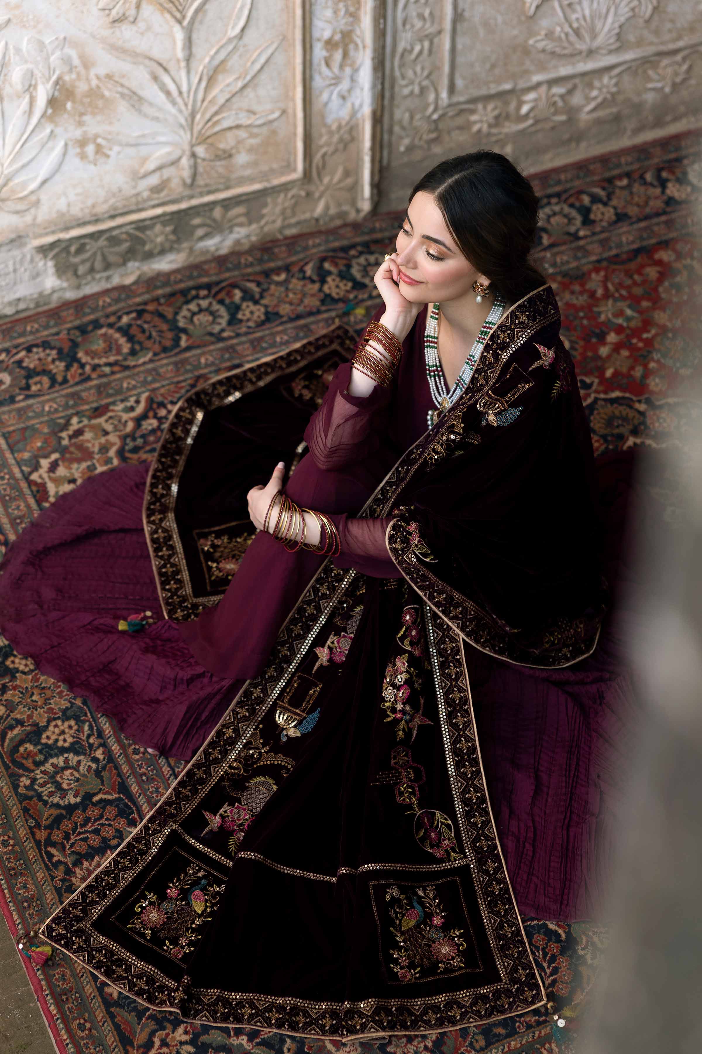 Embroidered Shawl - KFW25-50