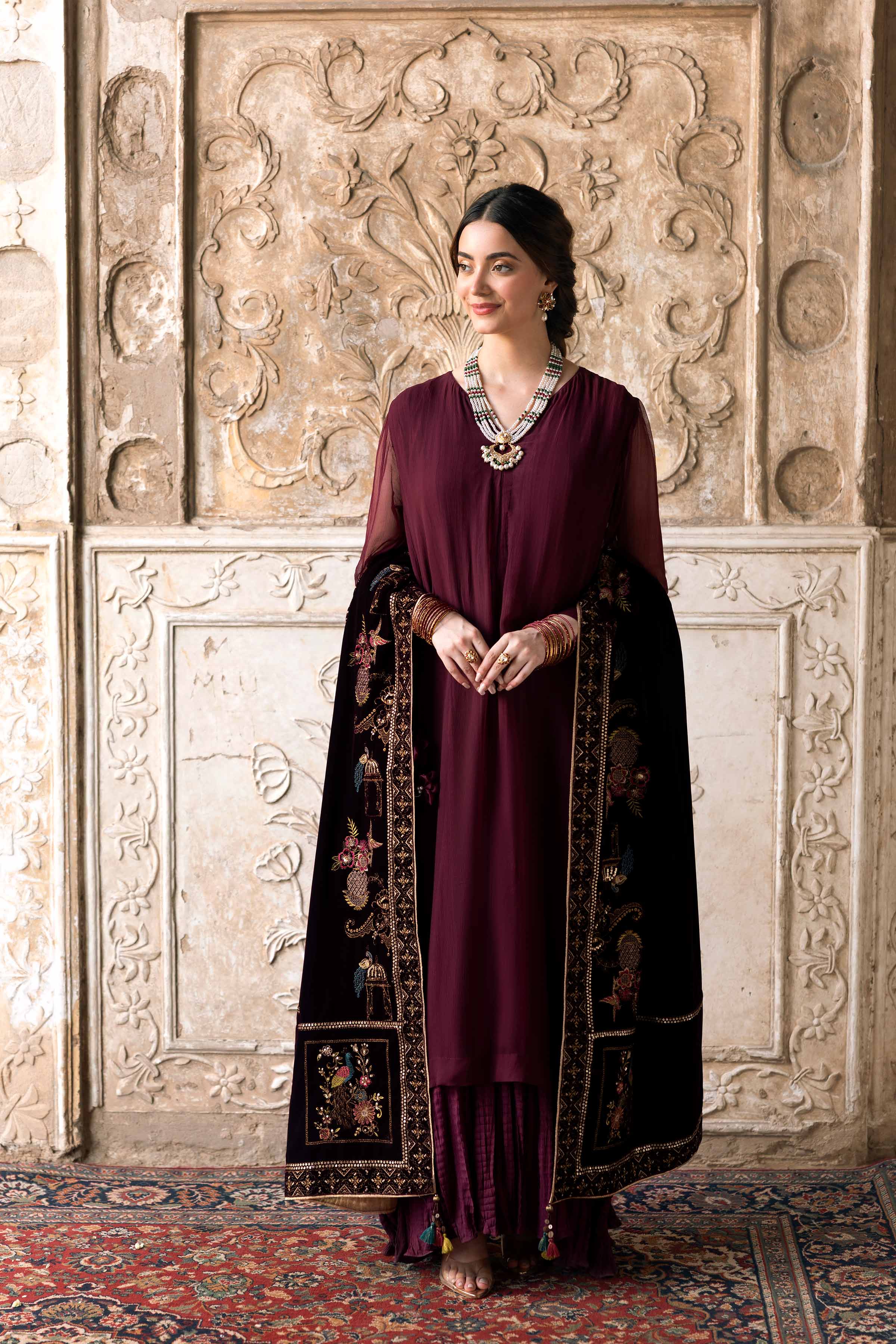 Embroidered Shawl - KFW25-50