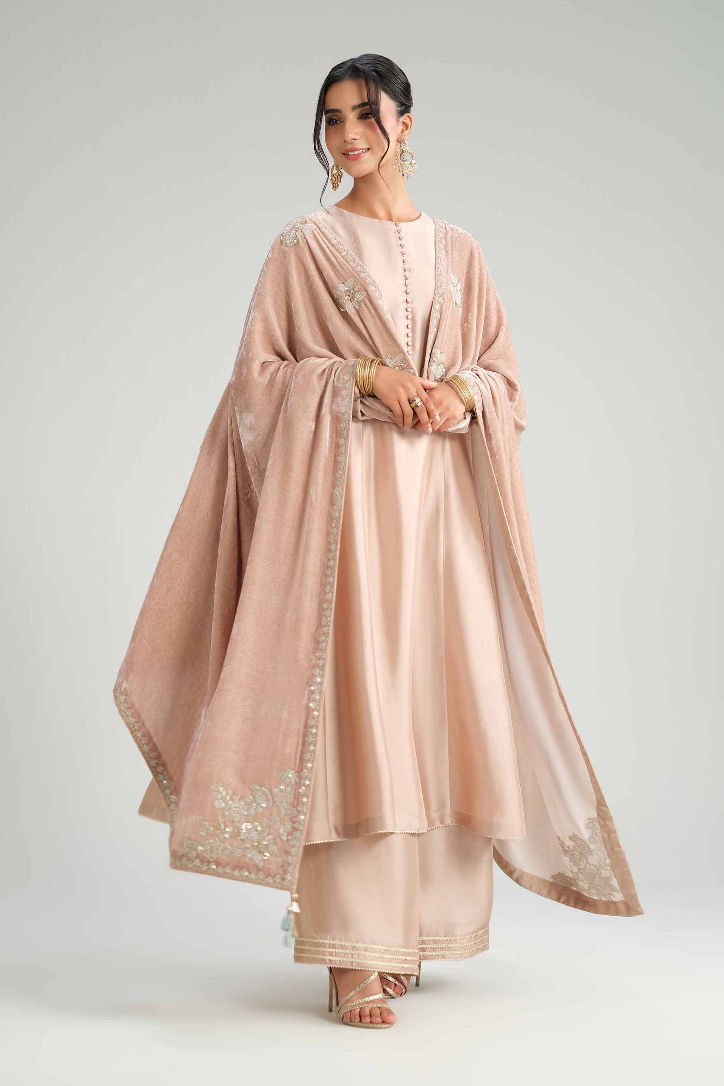 Embroidered Shawl- KFW25-54